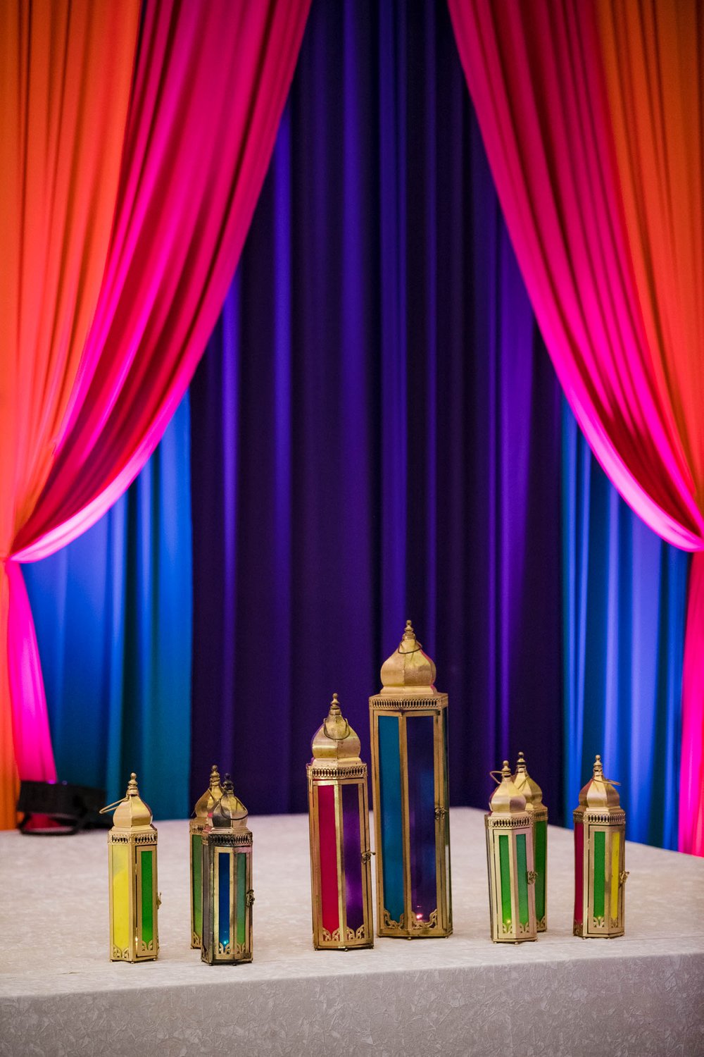 Indian Wedding Photographers | Renaissance Schaumburg | J. Brown Photography | Sangeet decor photo.