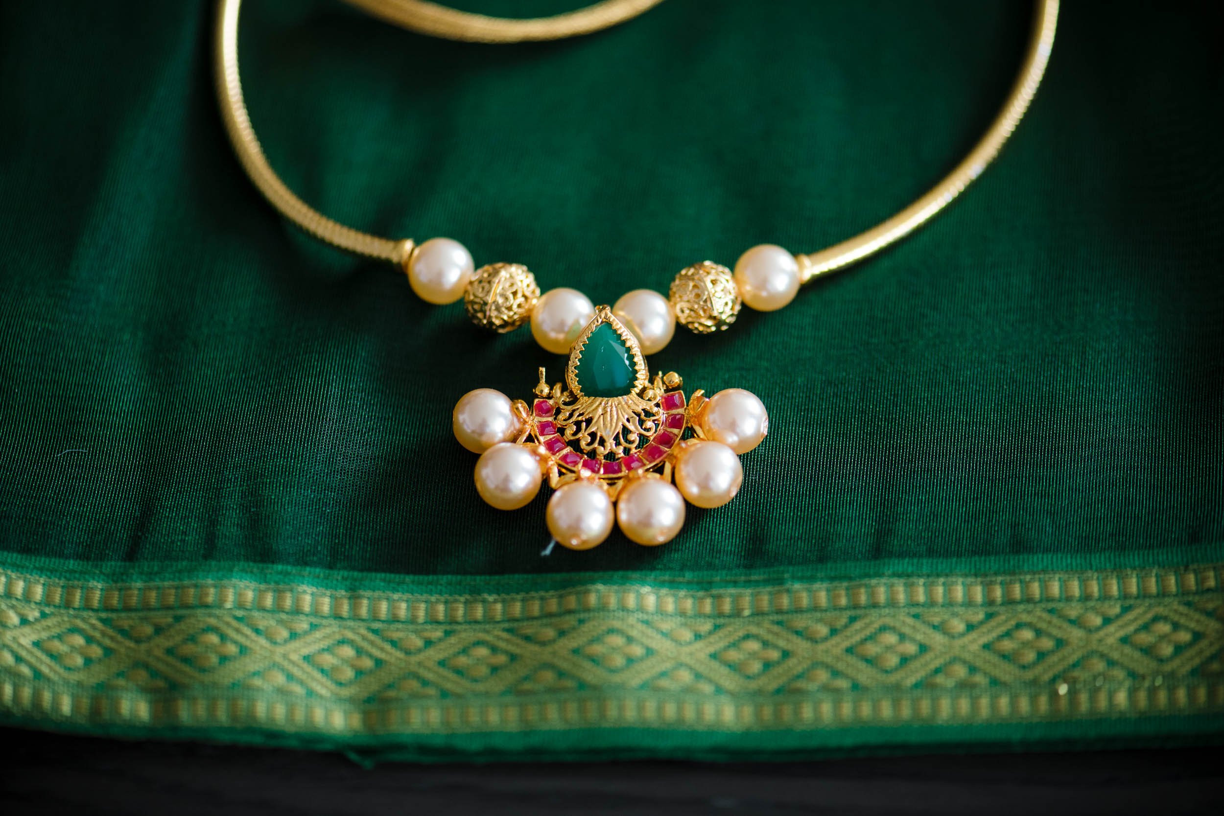 Indian Wedding Photographers | Renaissance Schaumburg | J. Brown Photography | bridal jewelry detail photo.