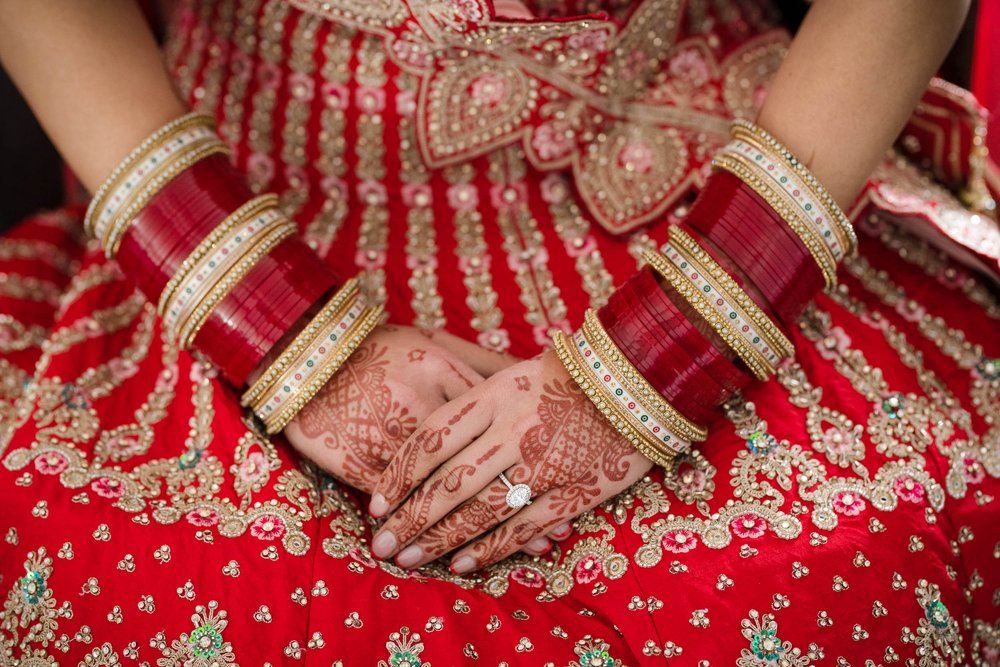 Indian Wedding Photographers | Renaissance Schaumburg | J. Brown Photography | bride bangles detail photo.