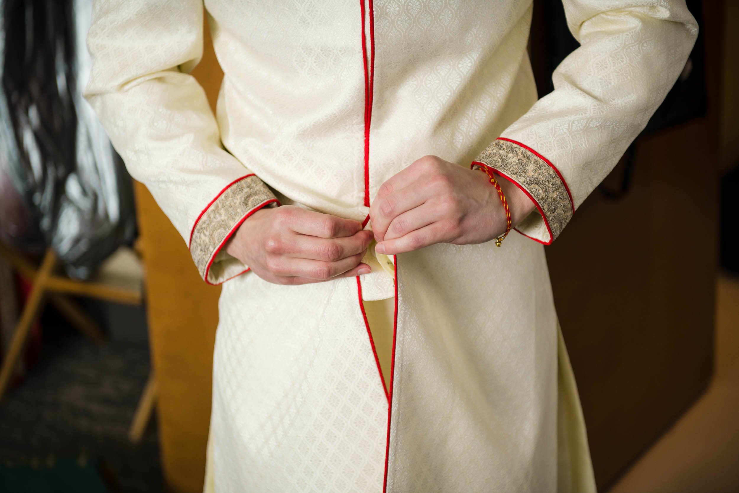 Chicago Wedding Photographer | Renaissance Schaumburg | J. Brown Photography | groom getting ready on wedding day.