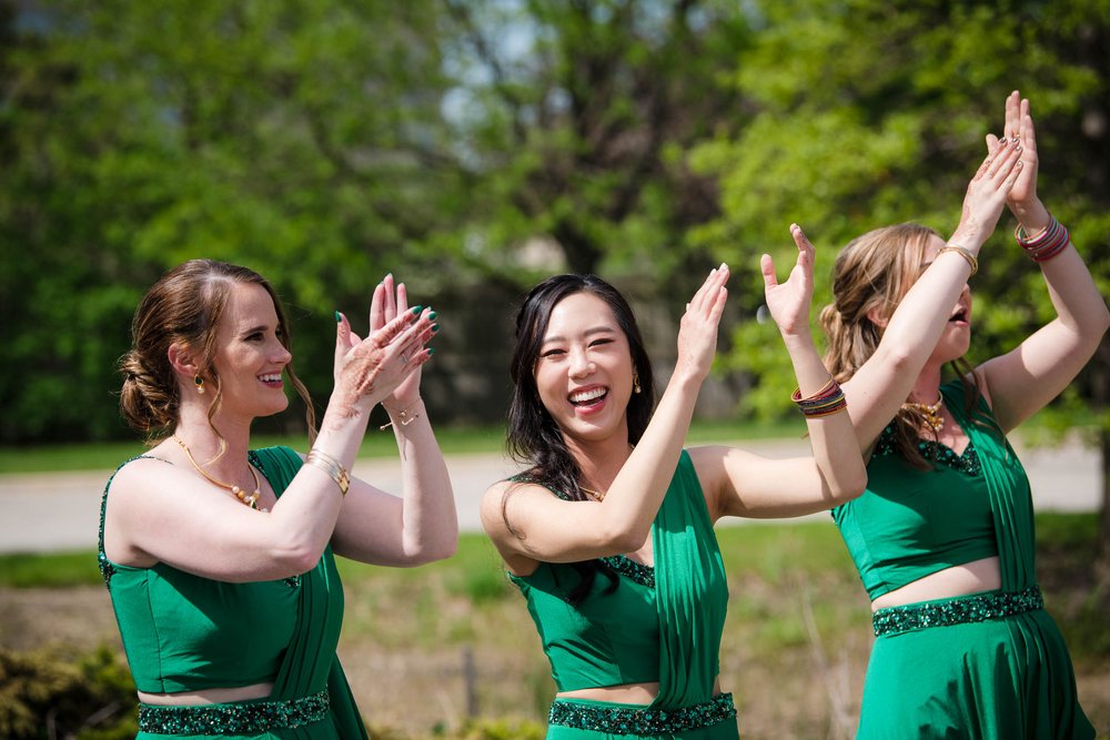 Chicago Wedding Photographer | Renaissance Schaumburg | J. Brown Photography | bridesmaids dance during baraat.