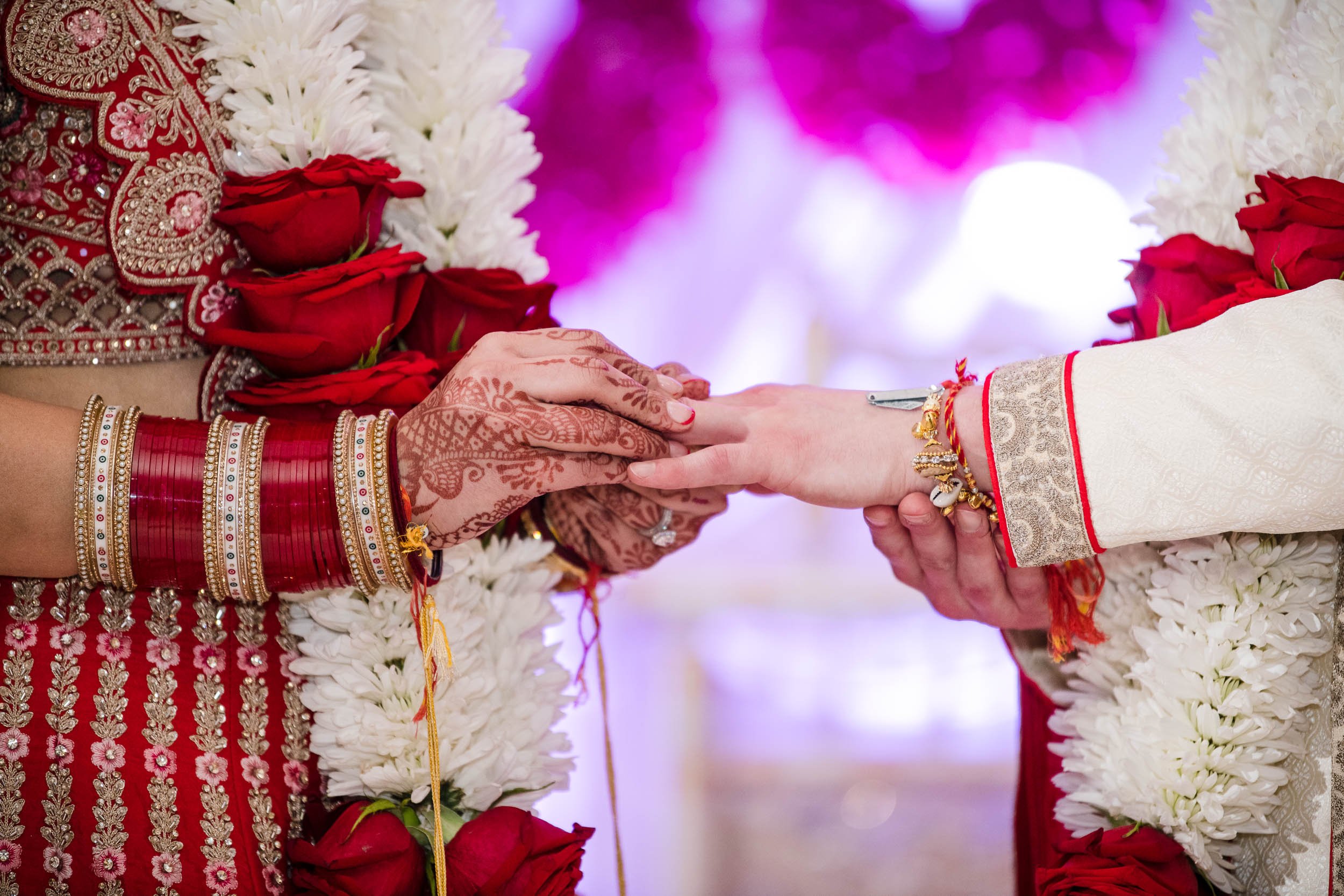 Indian Wedding Photographers | Renaissance Schaumburg | J. Brown Photography | rings exchange during Indian wedding.