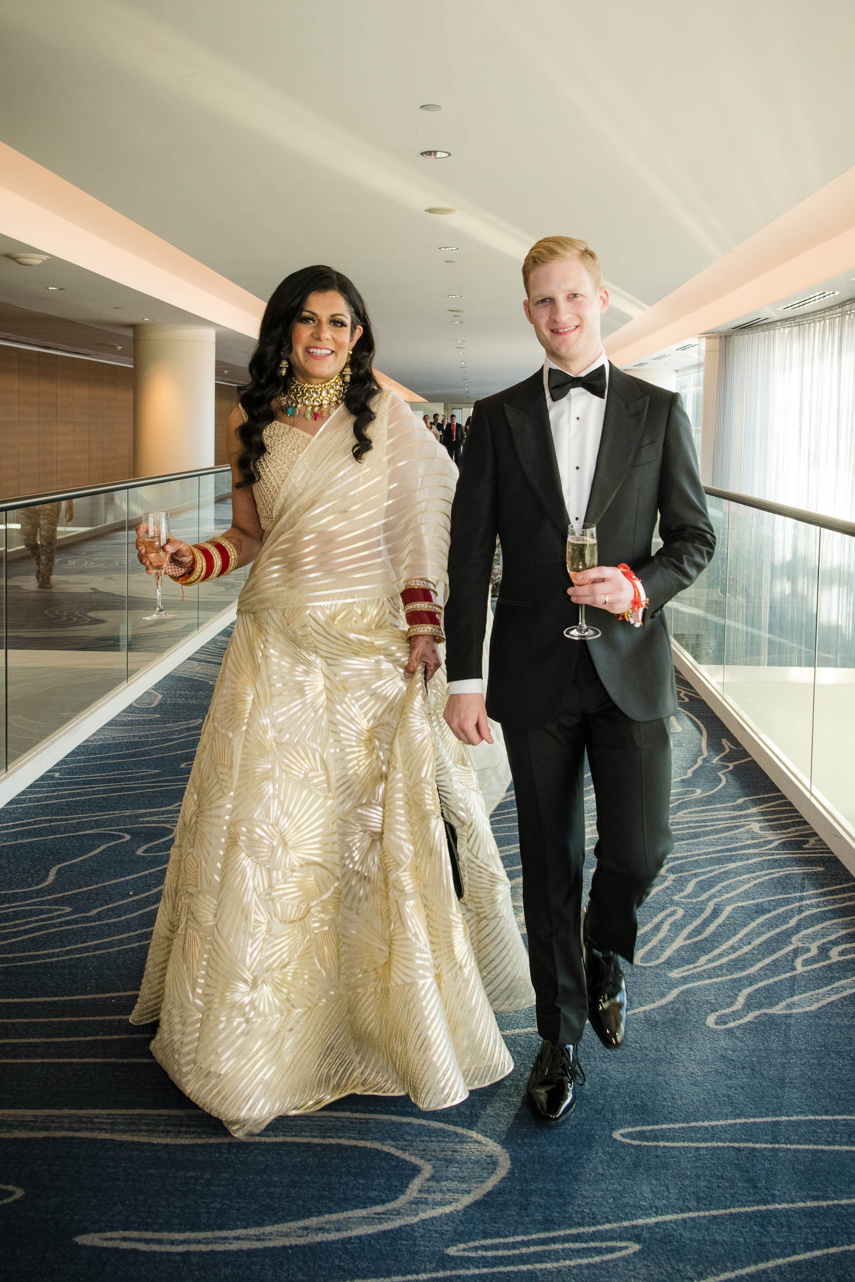 Indian Wedding Photographers Chicago | Renaissance Schaumburg | J. Brown Photography | bride and groom reception introduction.