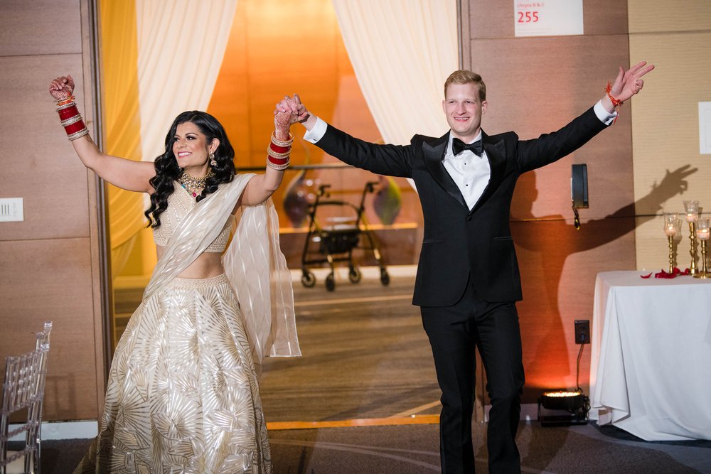 Indian Wedding Photographers Chicago | Renaissance Schaumburg | J. Brown Photography | bride and groom introduction.
