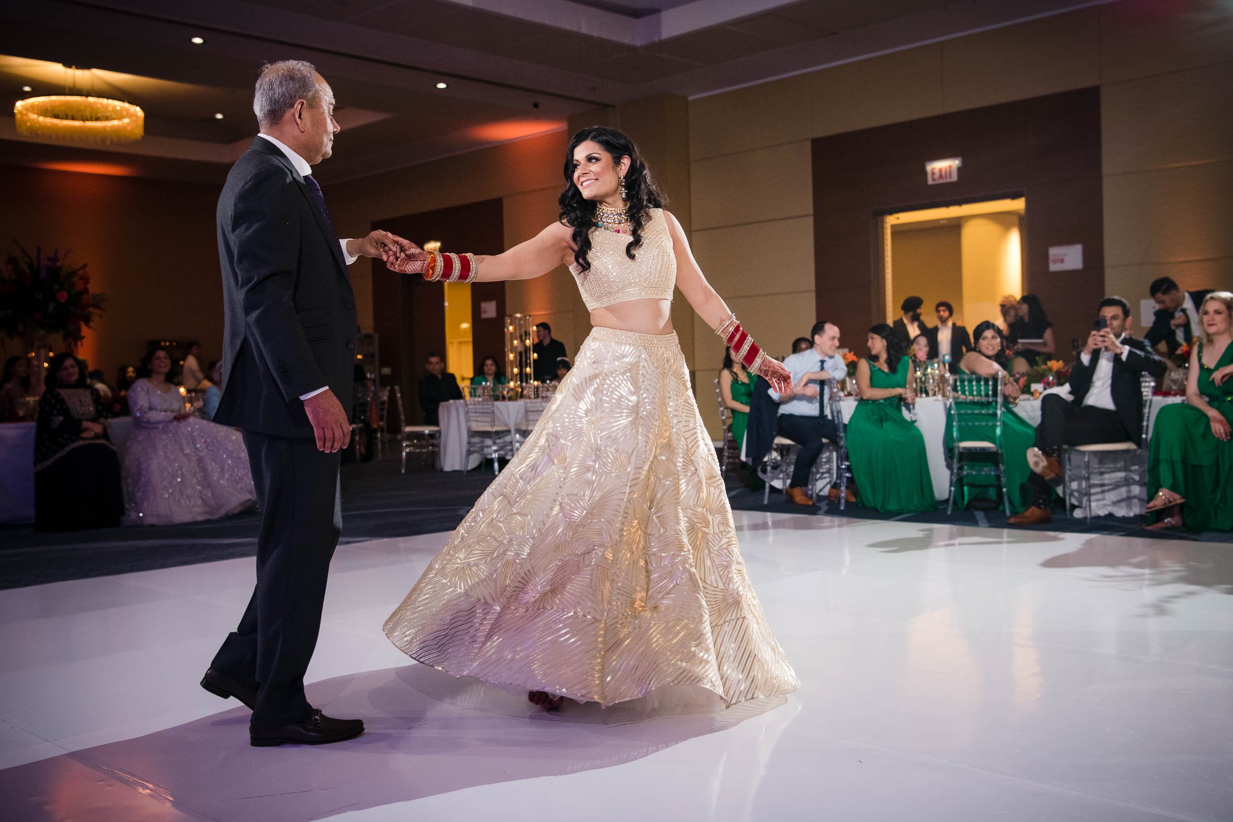 Chicago Wedding Photographer | Renaissance Schaumburg | J. Brown Photography | father daughter dance during reception.