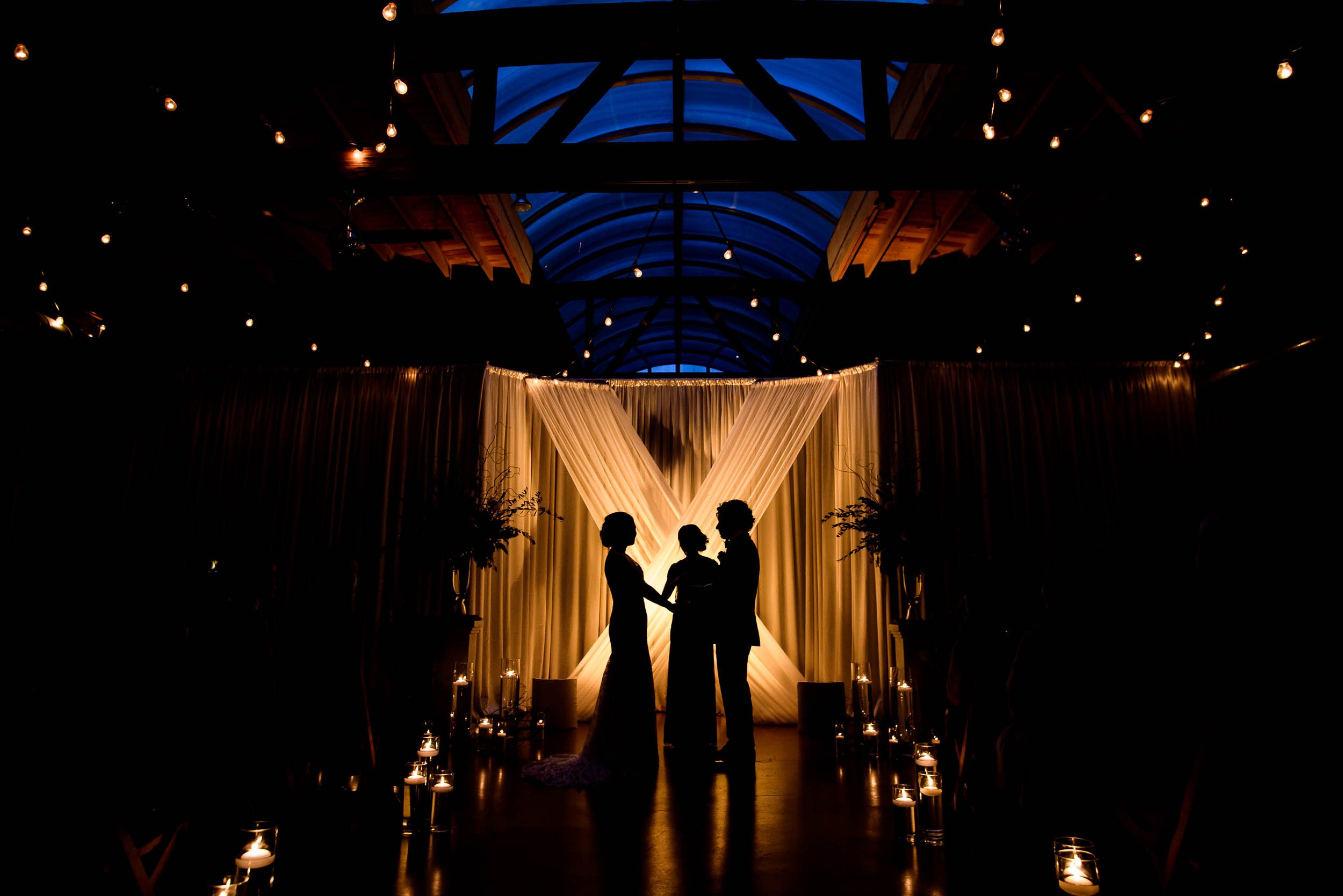 Loft on Lake | Indoor Candlelit Wedding Ceremony | Chicago IL