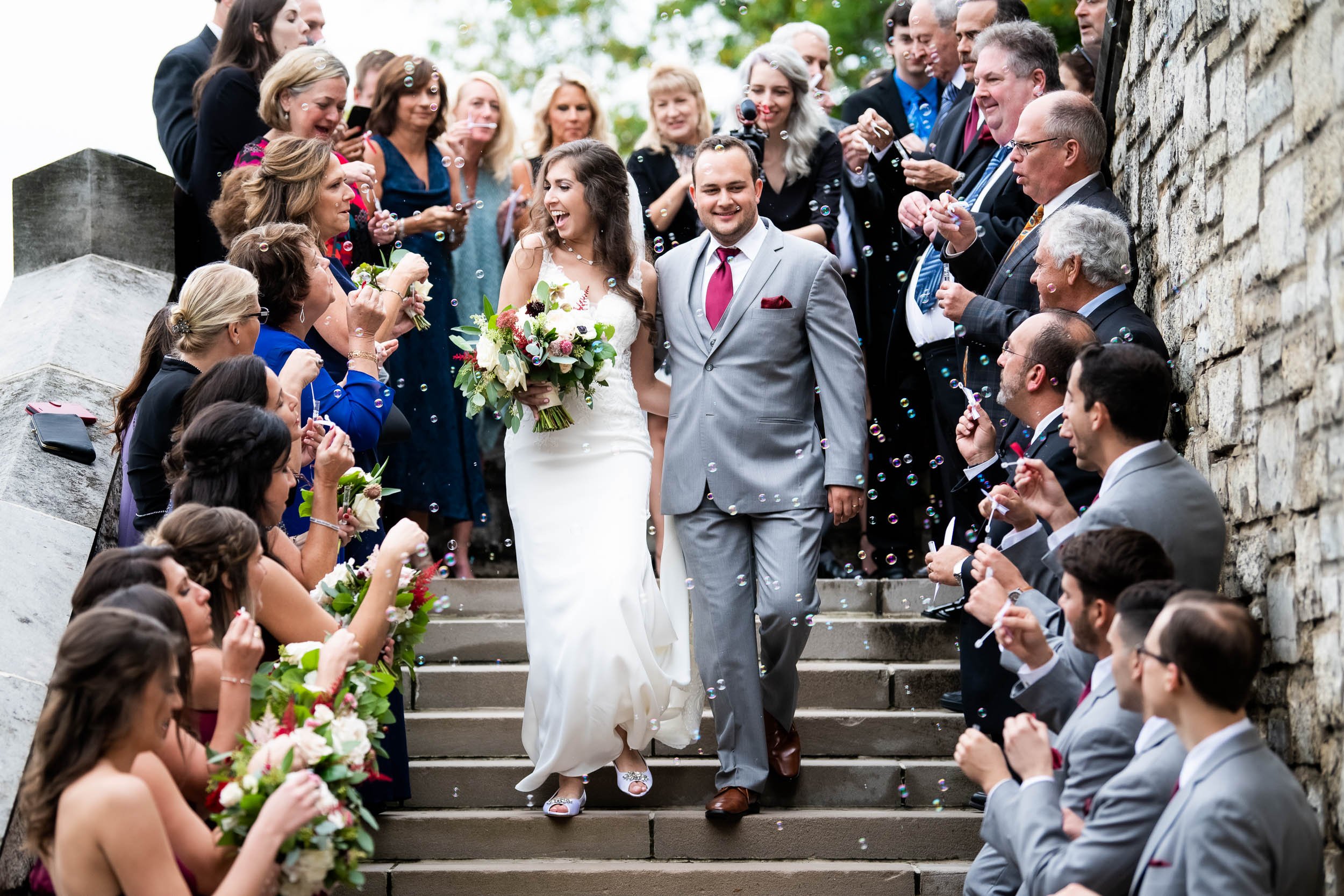 Baker Memorial Church | Ceremony Bubble Exit | St. Charles IL