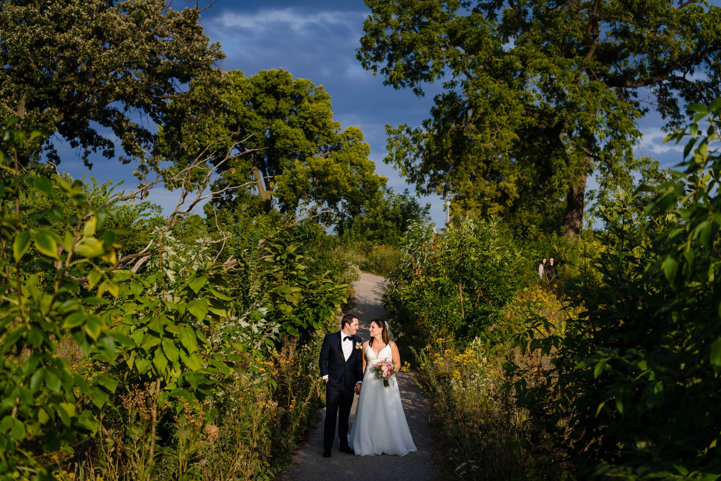 Lincoln Park Nature Boardwalk | Outdoor Wedding Portrait | Chicago IL