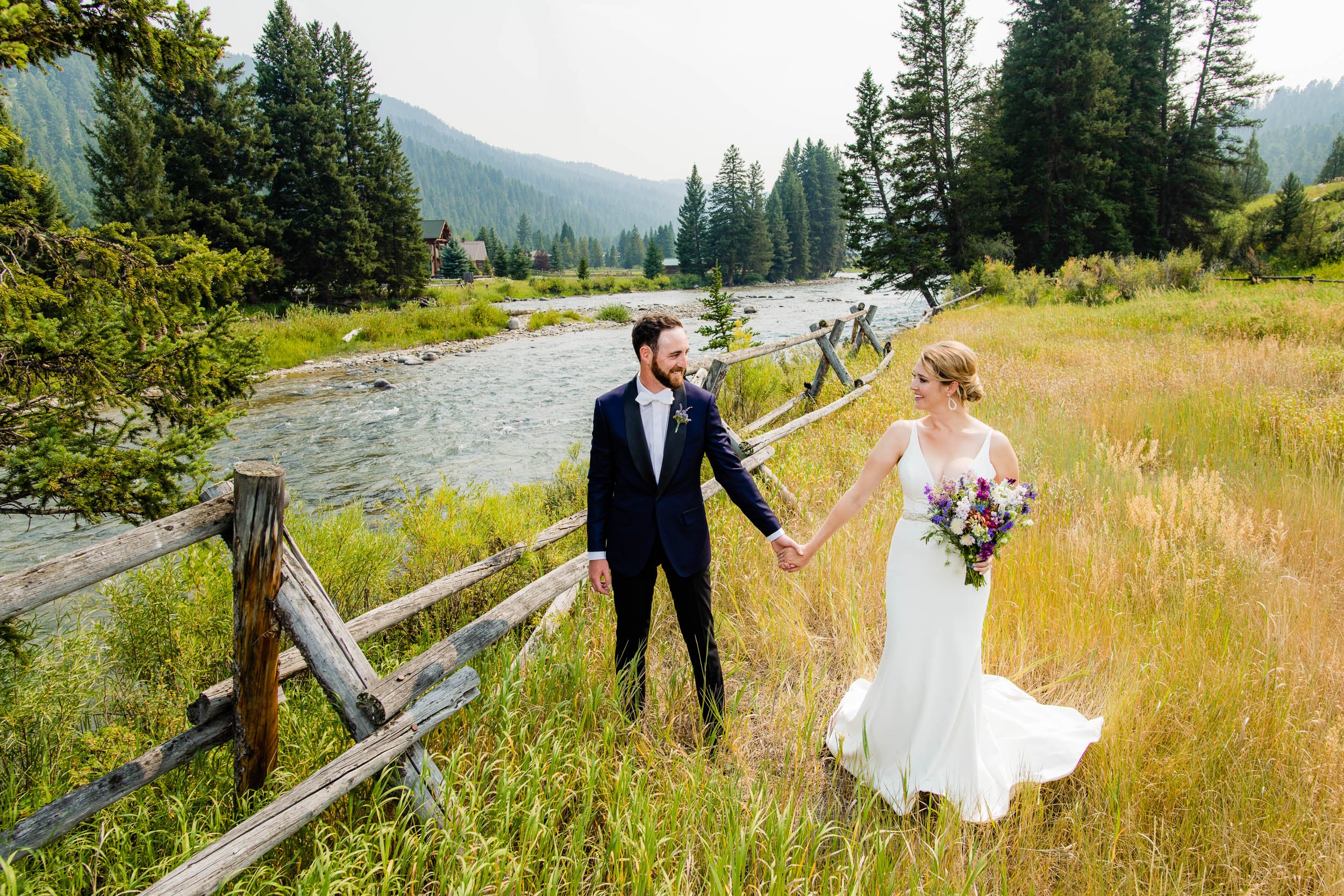 Rainbow Ranch Lodge | Mountain Wedding Photo | Big Sky Montana