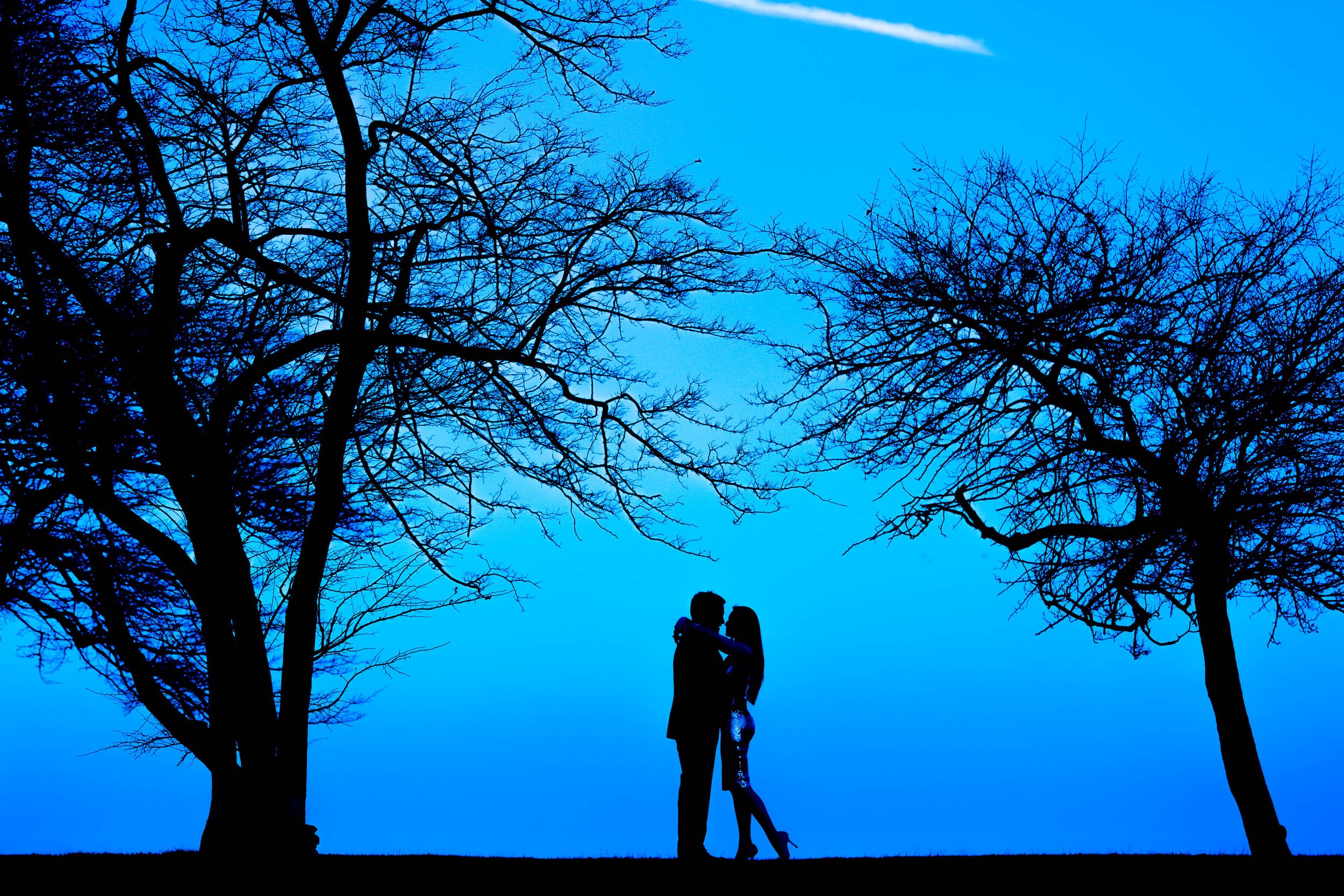 Fullerton Beach | Silhouette Engagement Portrait | Chicago IL