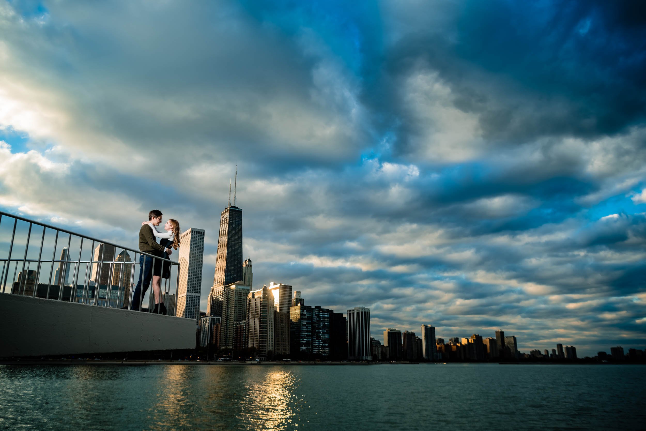 Milton Olive Park | Sunset Engagement Session | Chicago IL