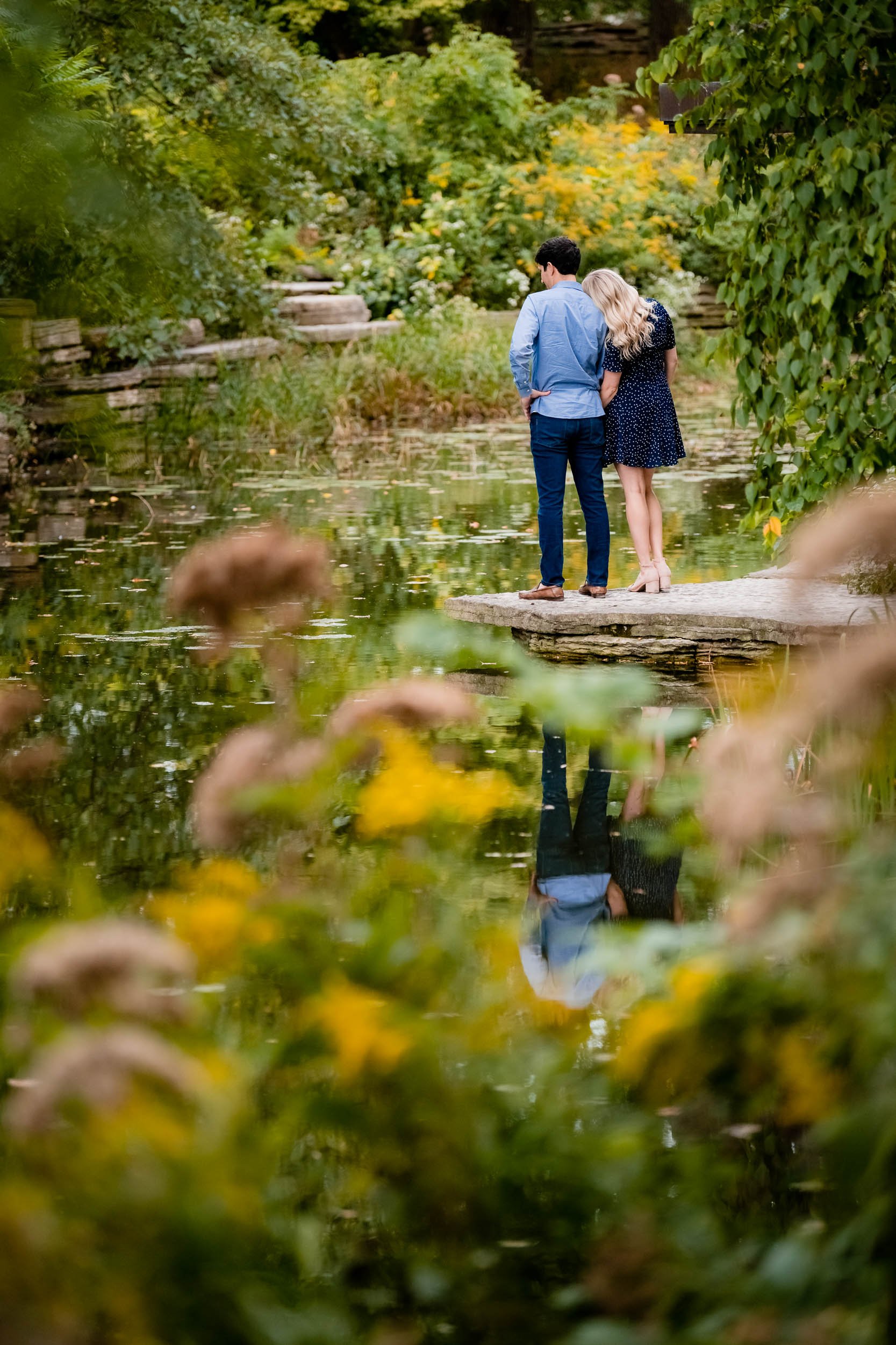Caldwell Lily Pool | Romantic Nature Engagement Photo | Chicago IL