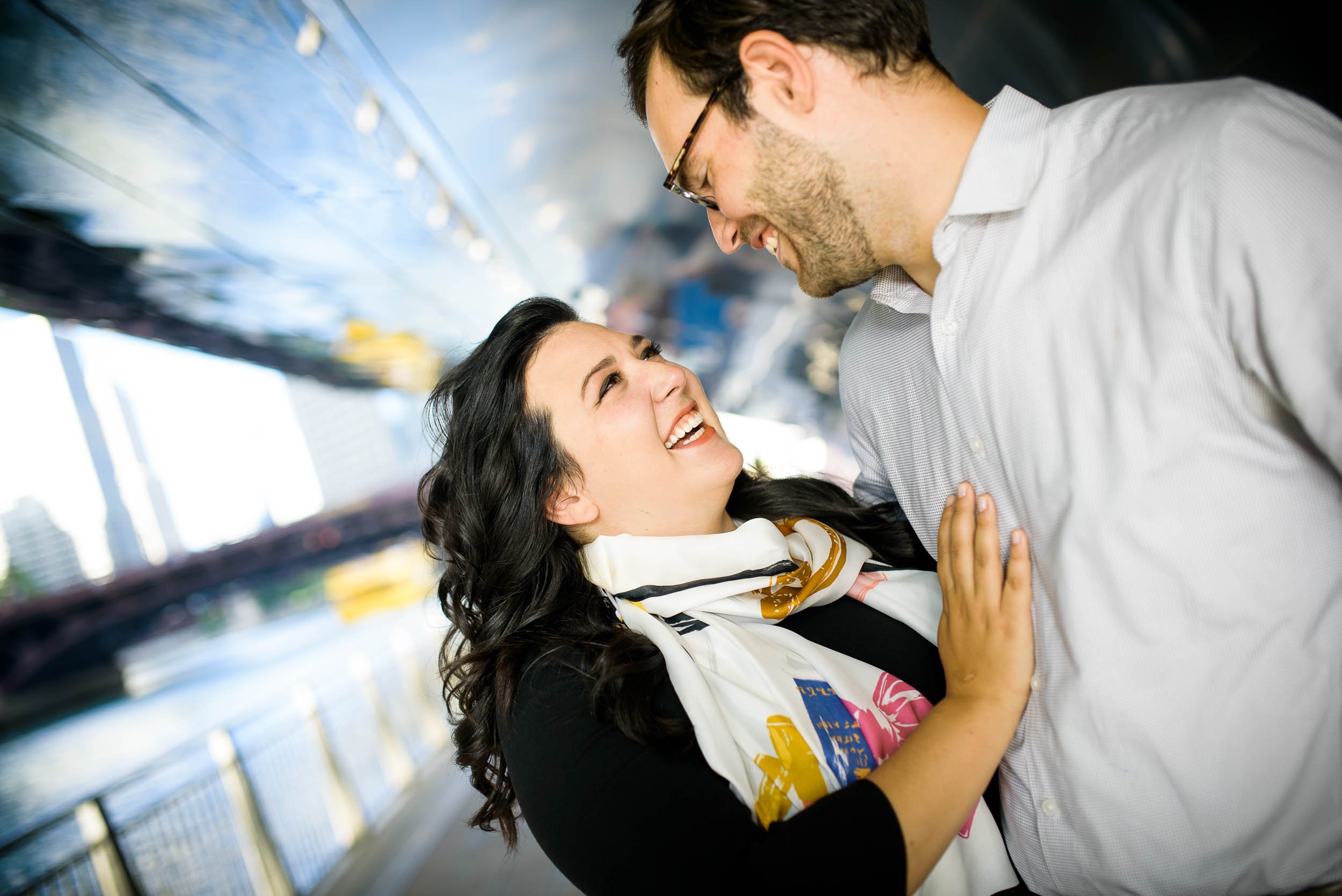 Chicago Riverwalk | Fun Engagement Photos | Chicago IL