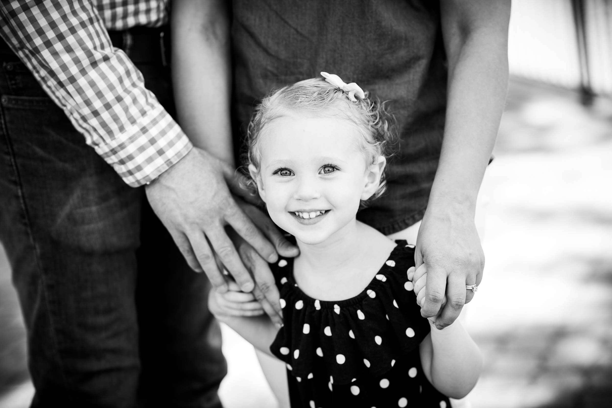 Naperville Riverwalk | black and white family portrait | Illinois