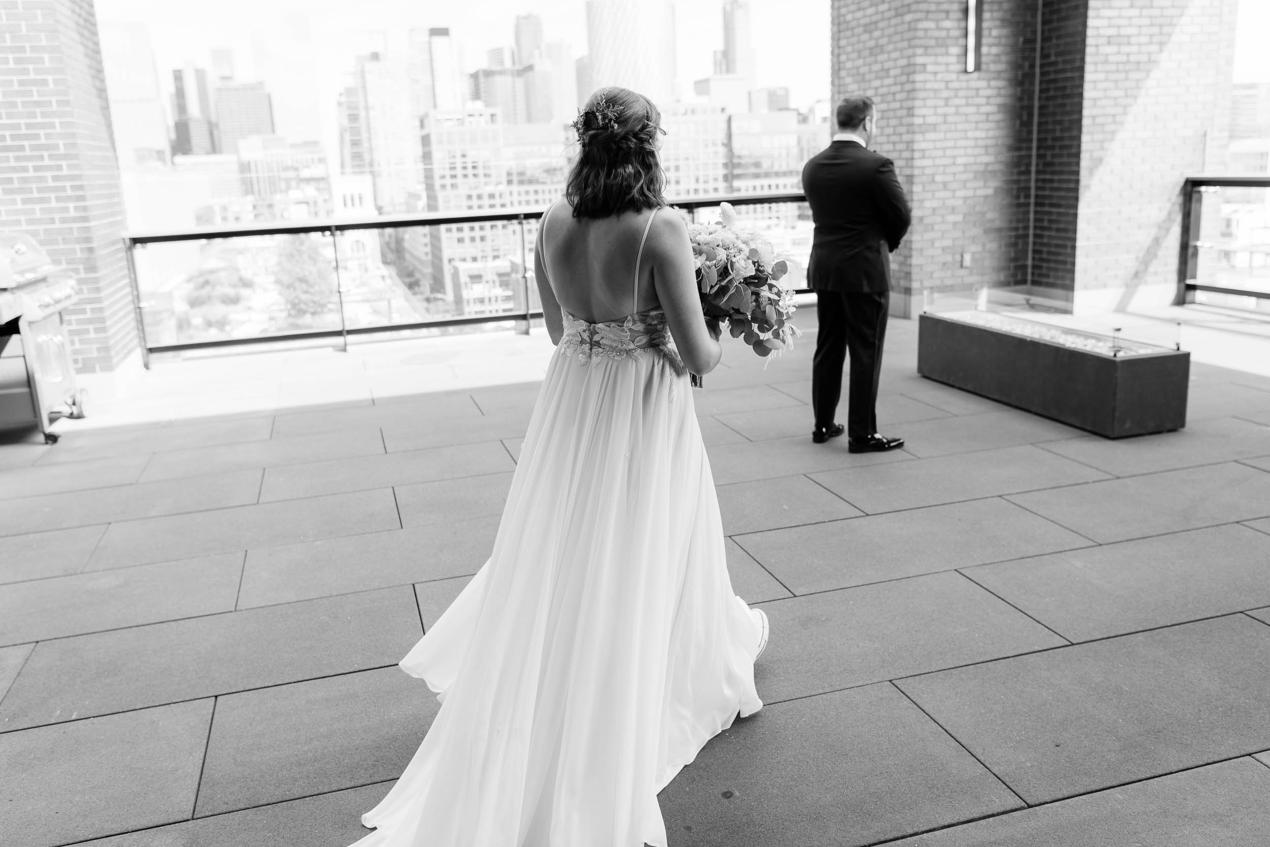 Bridgeport Art Center | Bride Groom First Look | Chicago IL