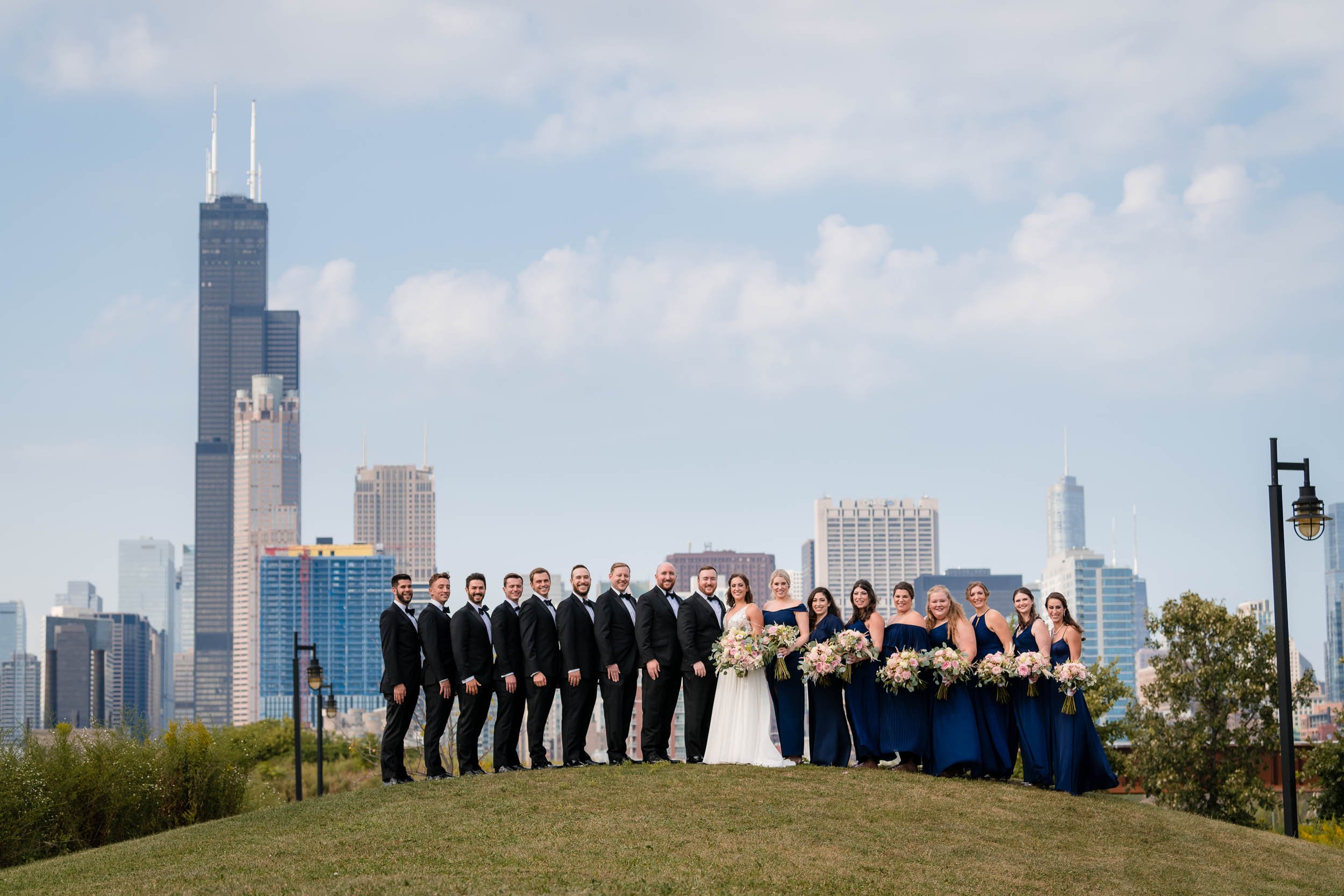 Ping Tom Park | Outdoor Wedding Party Photo | Chicago IL