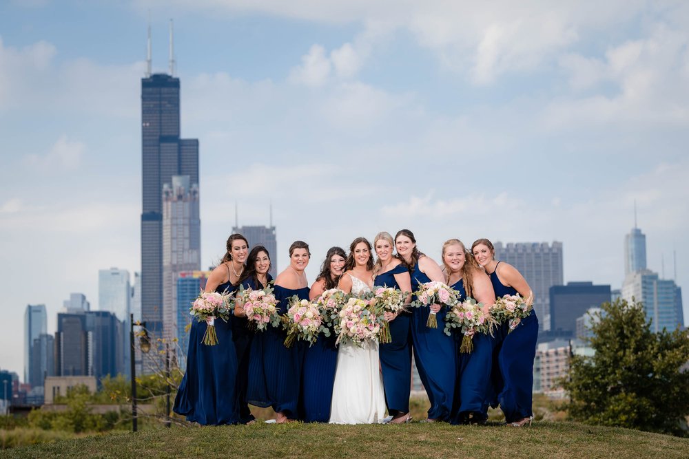 Ping Tom Park | Outdoor Wedding Party Photo | Chicago IL