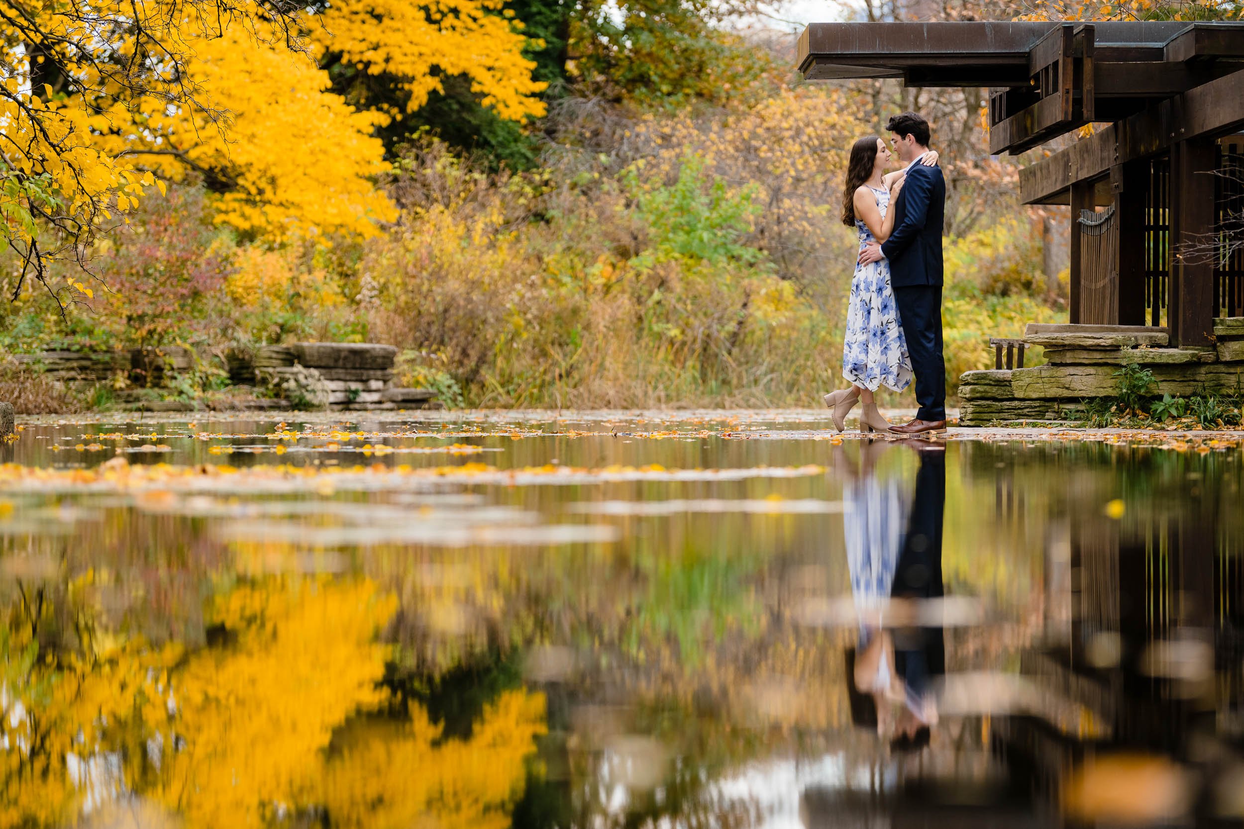 Alfred Caldwell Lily Pool | Fall Engagement Session | Chicago IL