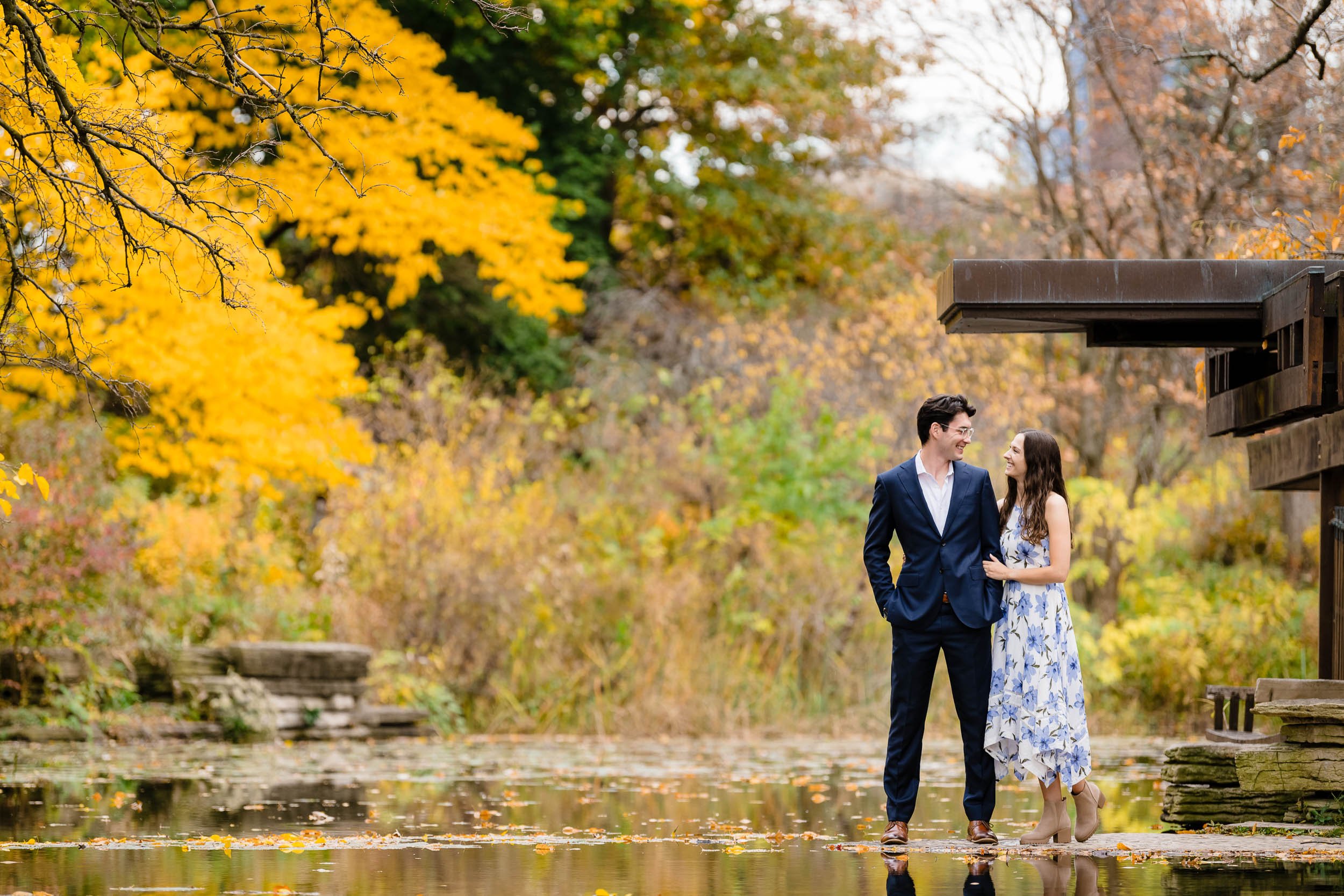 Alfred Caldwell Lily Pool | Fall Engagement Session | Chicago IL