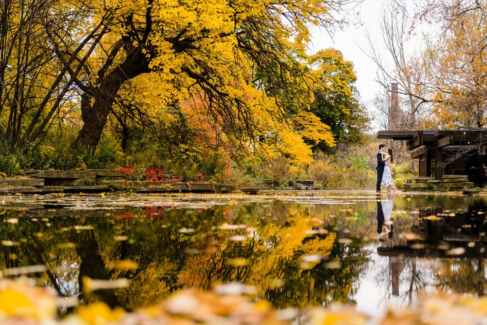 Alfred Caldwell Lily Pool | Fall Engagement Session | Chicago IL