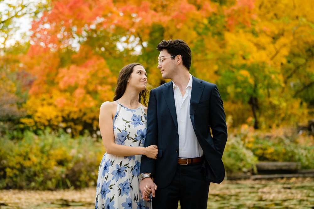 Alfred Caldwell Lily Pool | Fall Engagement Session | Chicago IL