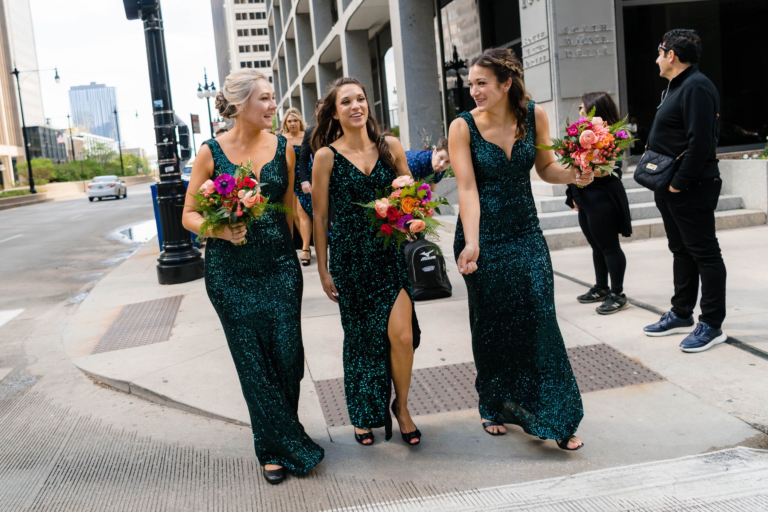 Pazzo's at 311 | outdoor wedding party photo | Chicago IL