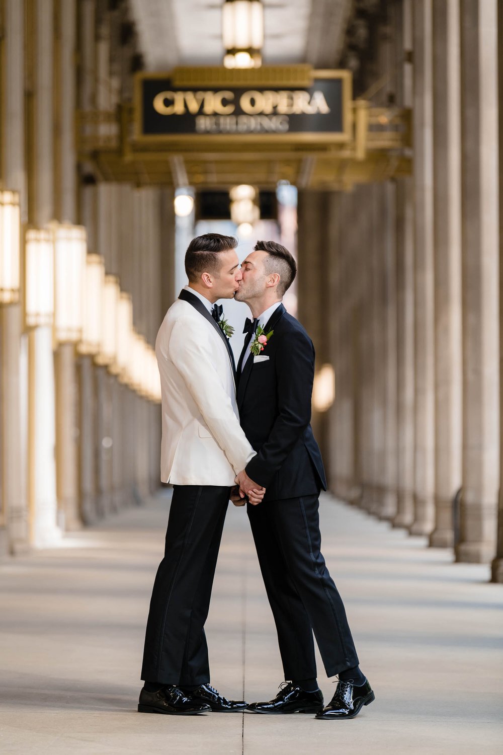 Lyric Opera | same sex wedding photo | Chicago IL