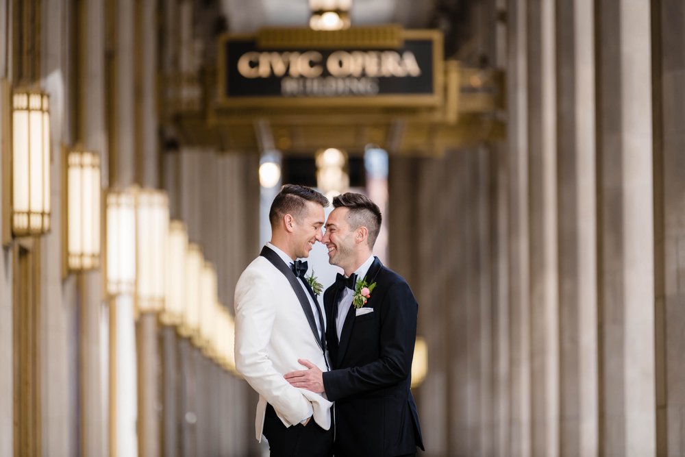 Lyric Opera | same sex wedding photo | Chicago IL