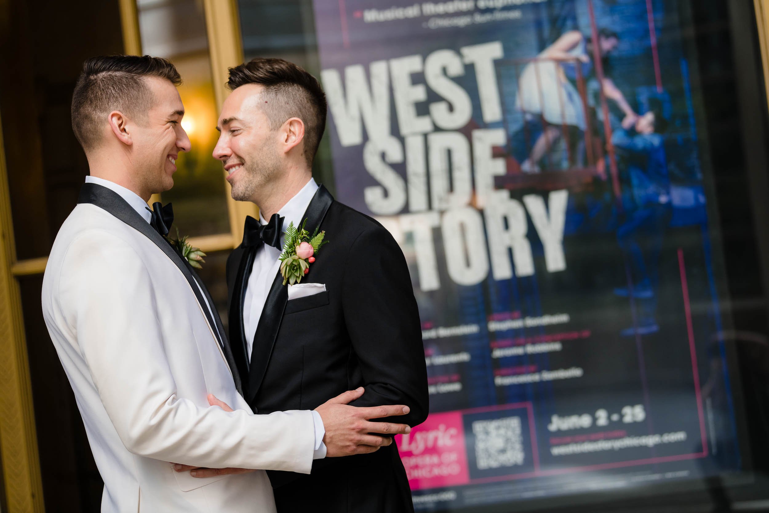 Lyric Opera | same sex wedding photo | Chicago IL