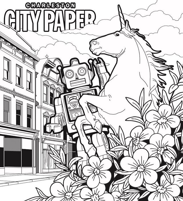 Put together a coloring and activity book issue this week for @chascitypaper 😁, something to do while we&rsquo;re all 😷.
..
#artdirection #illustration #design #publishing #coloring