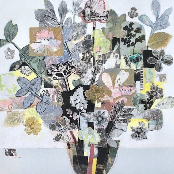  ‘At a glance’ mixed media on ply box board 740 x 740 x 40  (sold)  