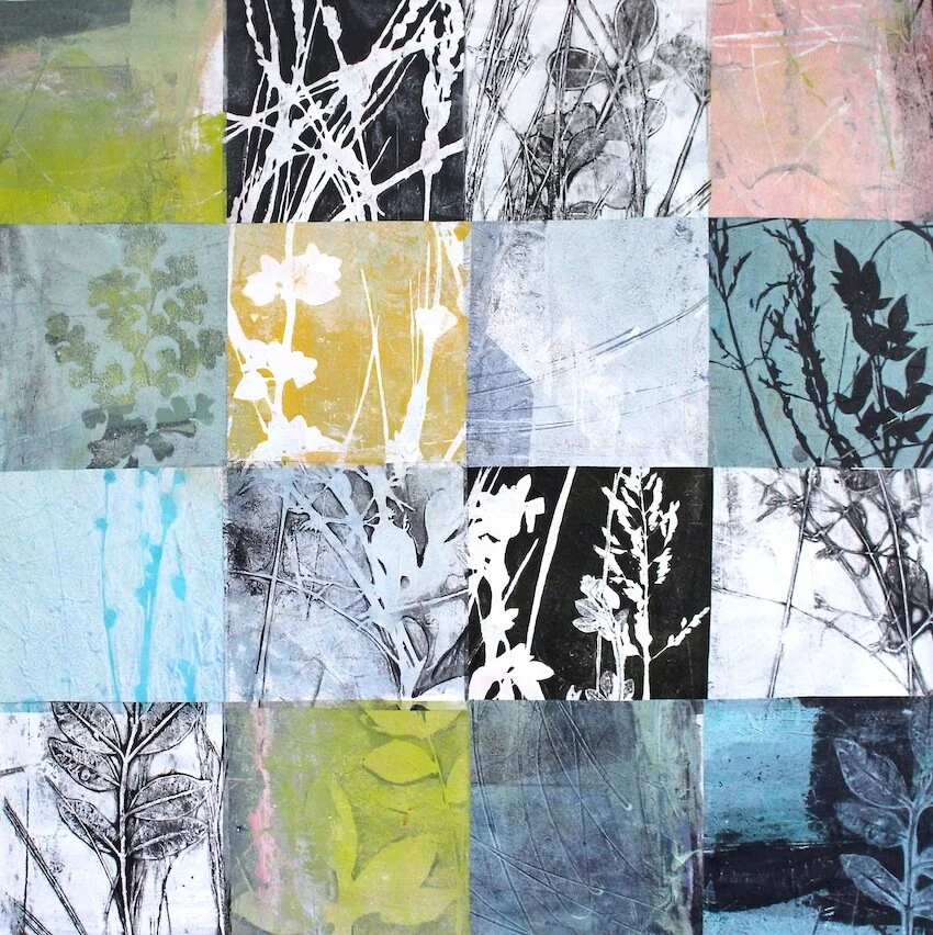  ‘One year on’ - mixed media on canvas 300 x 300 x 40  (sold)  