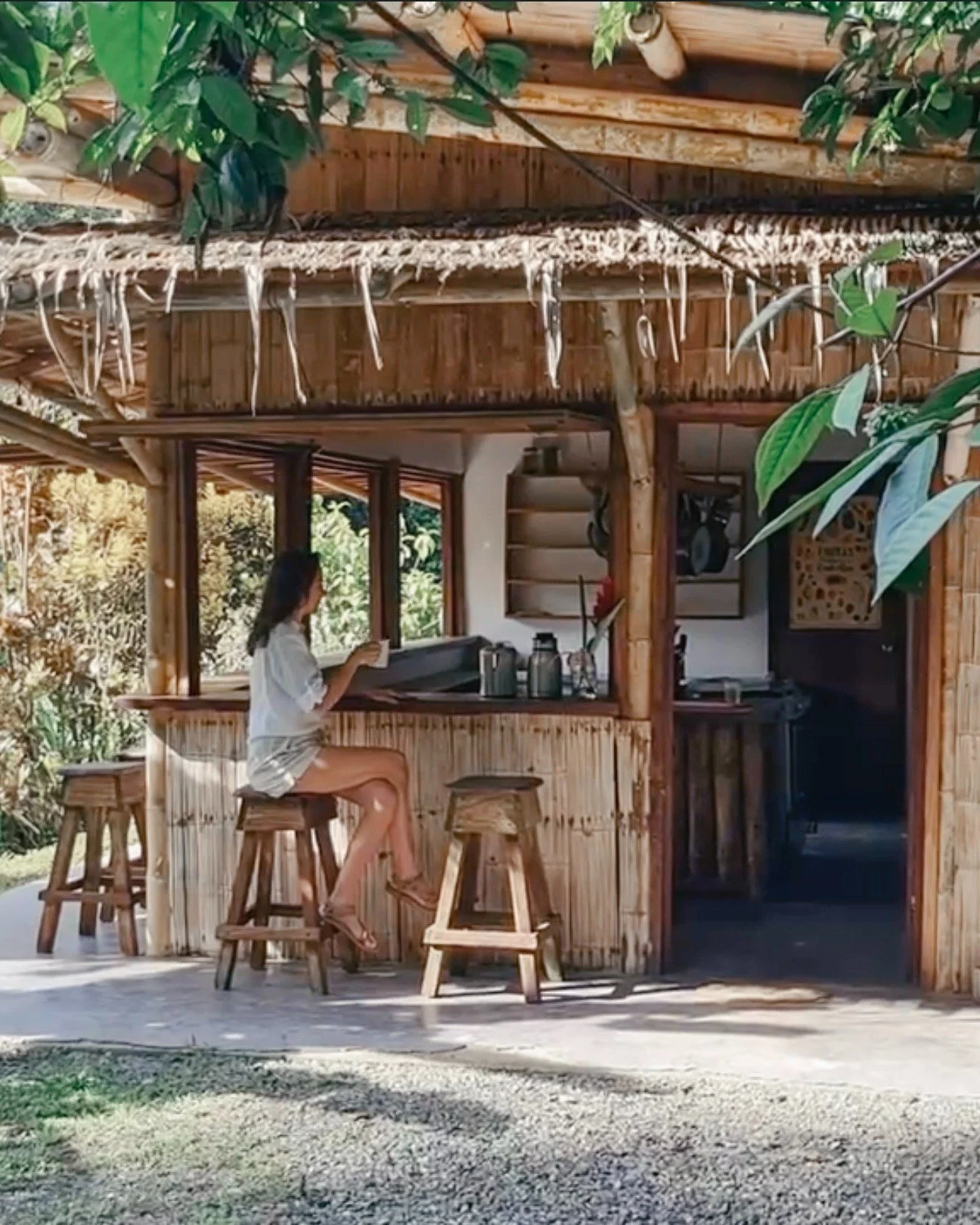 A hands-on tropical retreat near Puerto Viejo.
Garden sessions, harvest and cooking days, natural pond swimming, quiet bamboo cabins, and farm-to-table meals.

7 days &middot; 6 nights &middot; Only 8 private cabins per week.
Choose your week &rarr; 