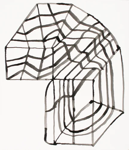 Untitled (D-1510), 2015, ink on paper, 10 x 9 inches