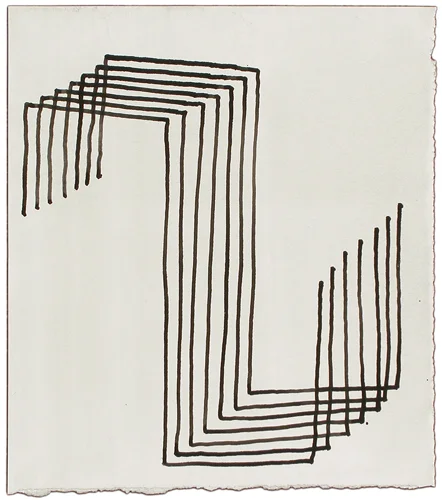 Untitled (D-1587), 2015, ink on paper, 8 x 7 inches