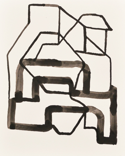 Untitled (D-1494), 2014, ink on paper, 11 x 9 inches