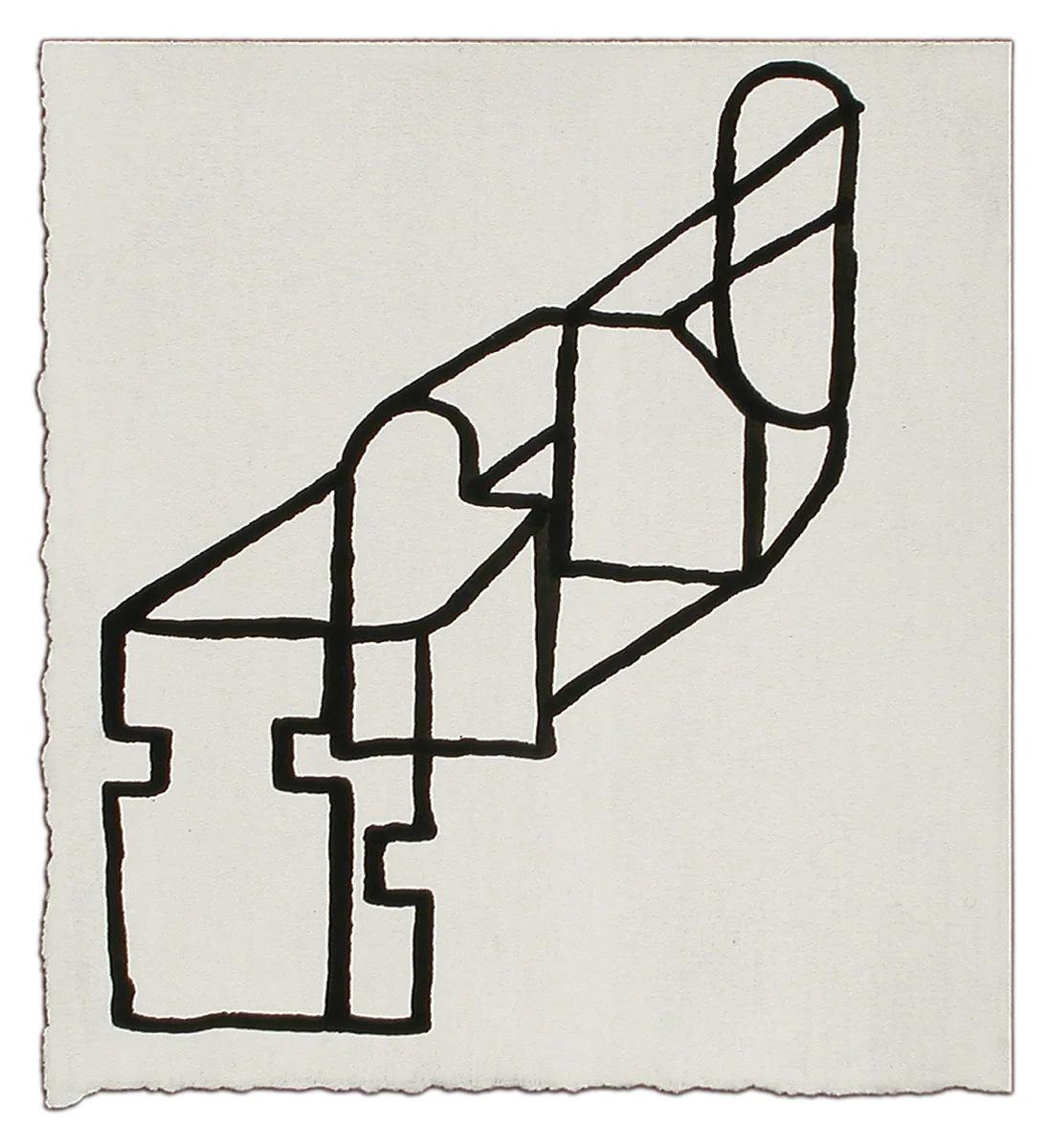 Untitled (D-1584), 2015, ink on paper, 8 x 7 inches