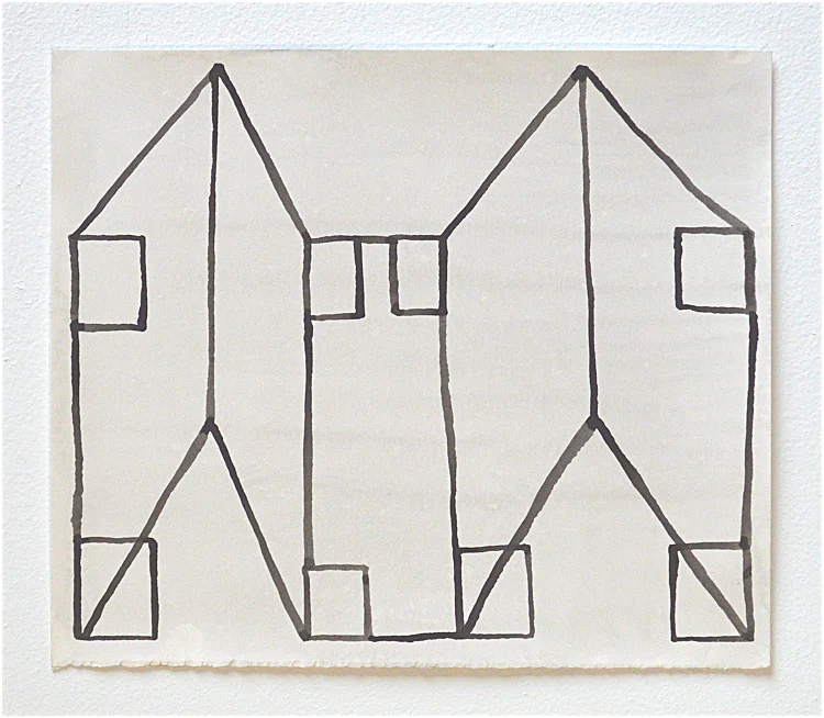Untitled (D-16100), 2016, ink on paper, 8 x 9 inches