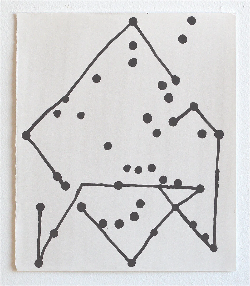 Untitled (D-1719), 2017, ink on paper, 9 x 8 inches