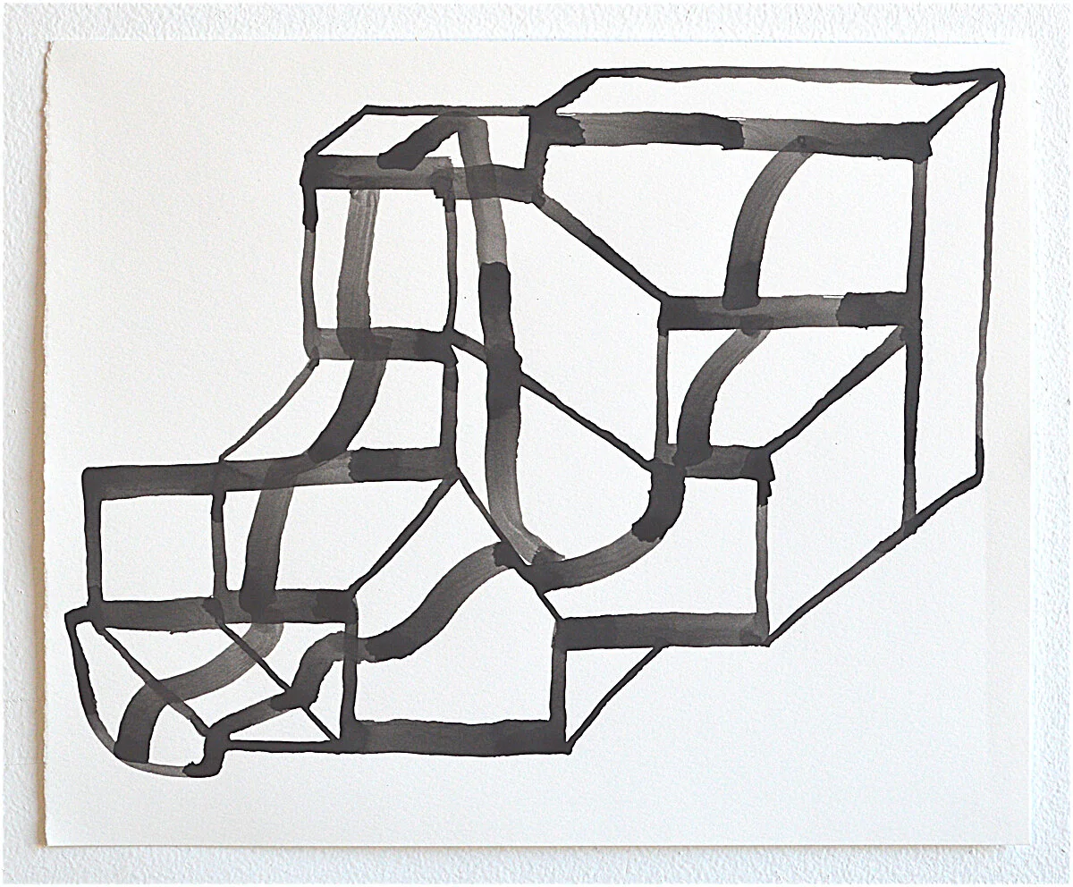 Untitled (D-1503), 2015, ink on paper, 9 x 11 inches