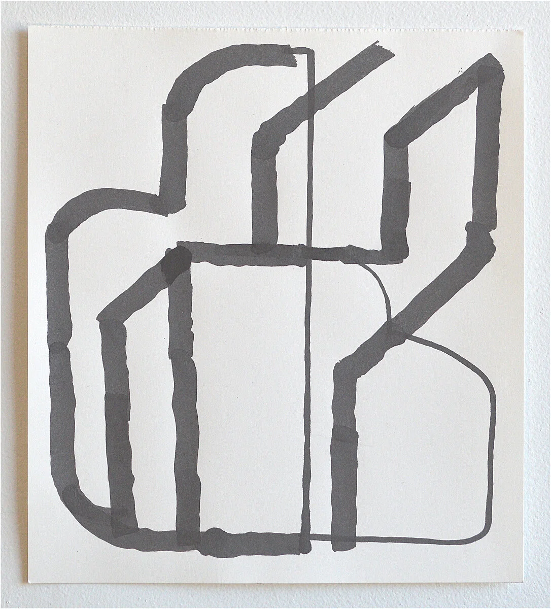 Untitled (D-1624), 2016, ink on paper, 10 x 9 inches