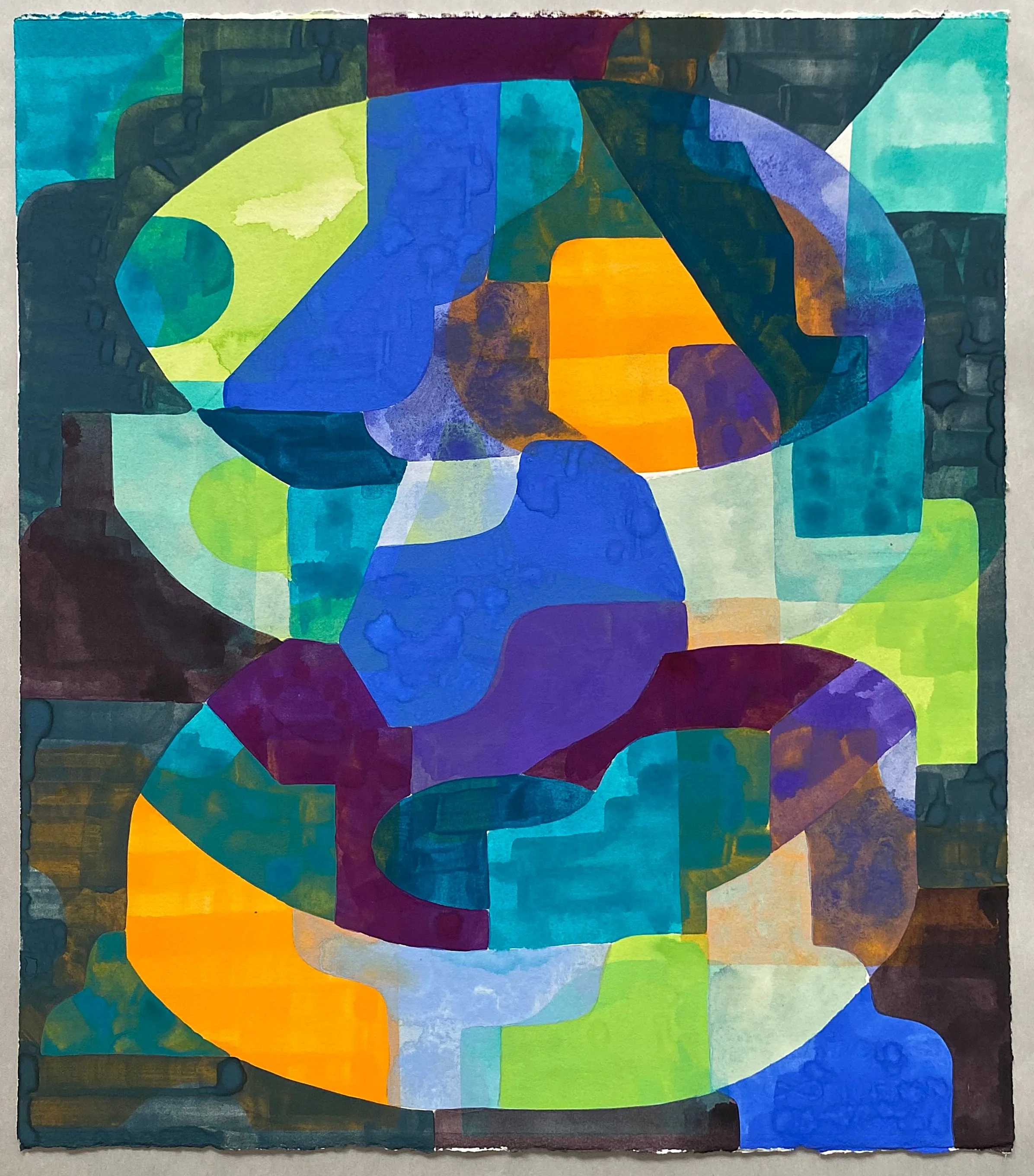  Pike,  2024, gouache, ink, and acrylic on paper, 17 x 15 inches 