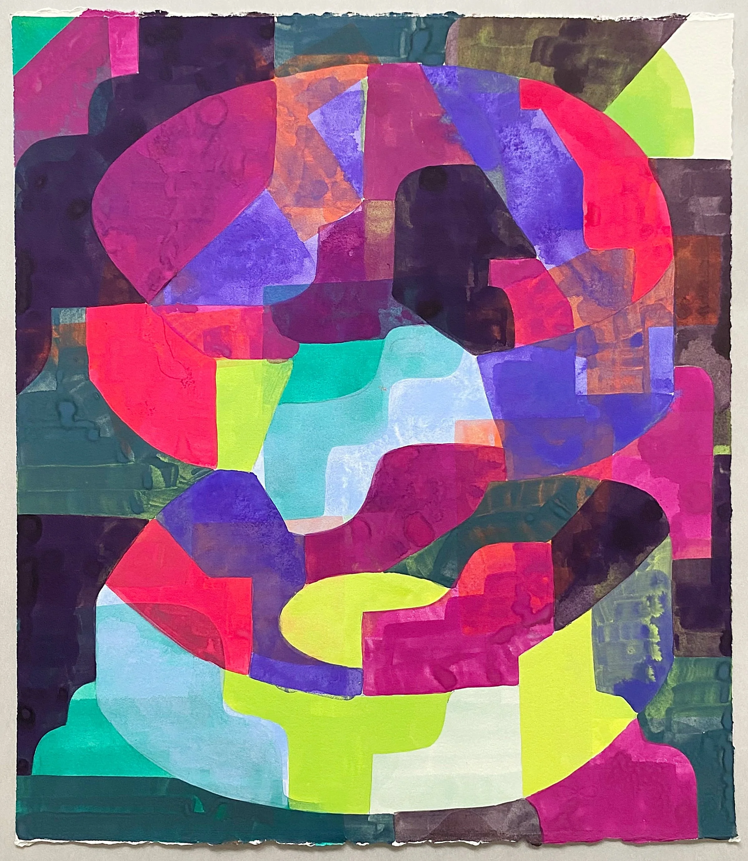  Antre, 2024, gouache, ink, and acrylic on paper, 17 x 15 inches 