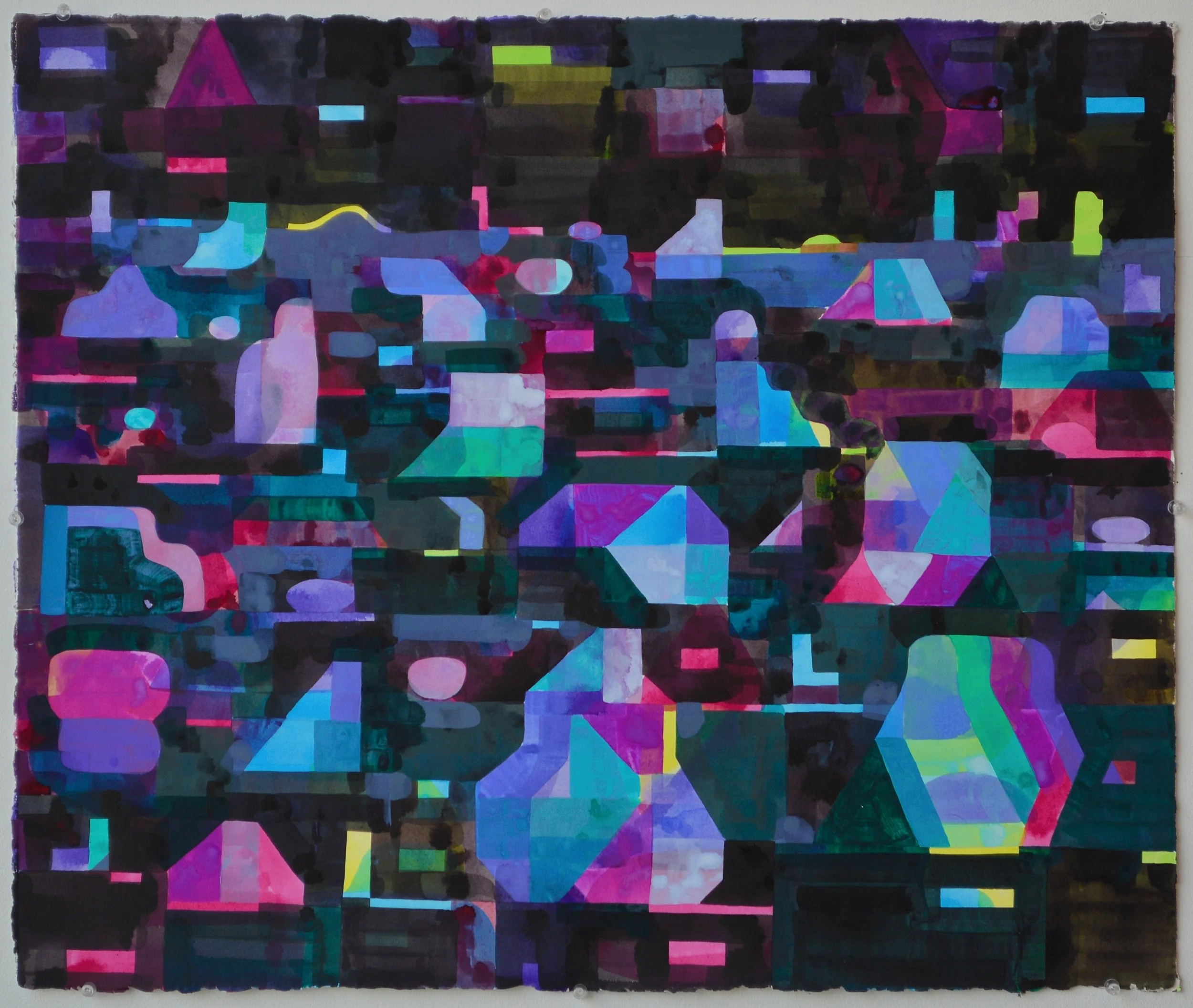  Wight, 2025, gouache, ink, and acrylic on paper, 22 × 27 inches 