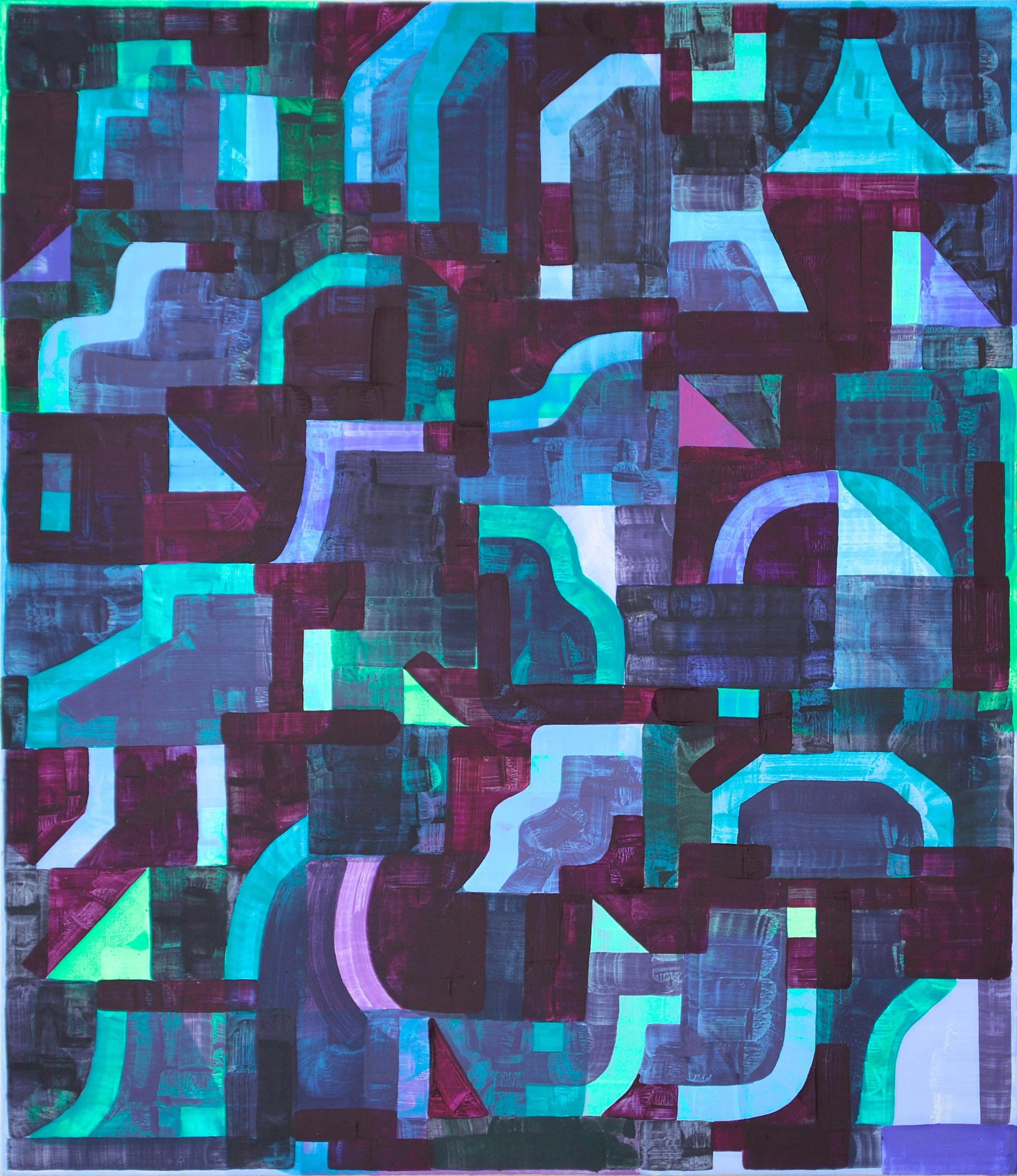  Gleaner, 2025, oil on canvas, 22 × 19 inches 