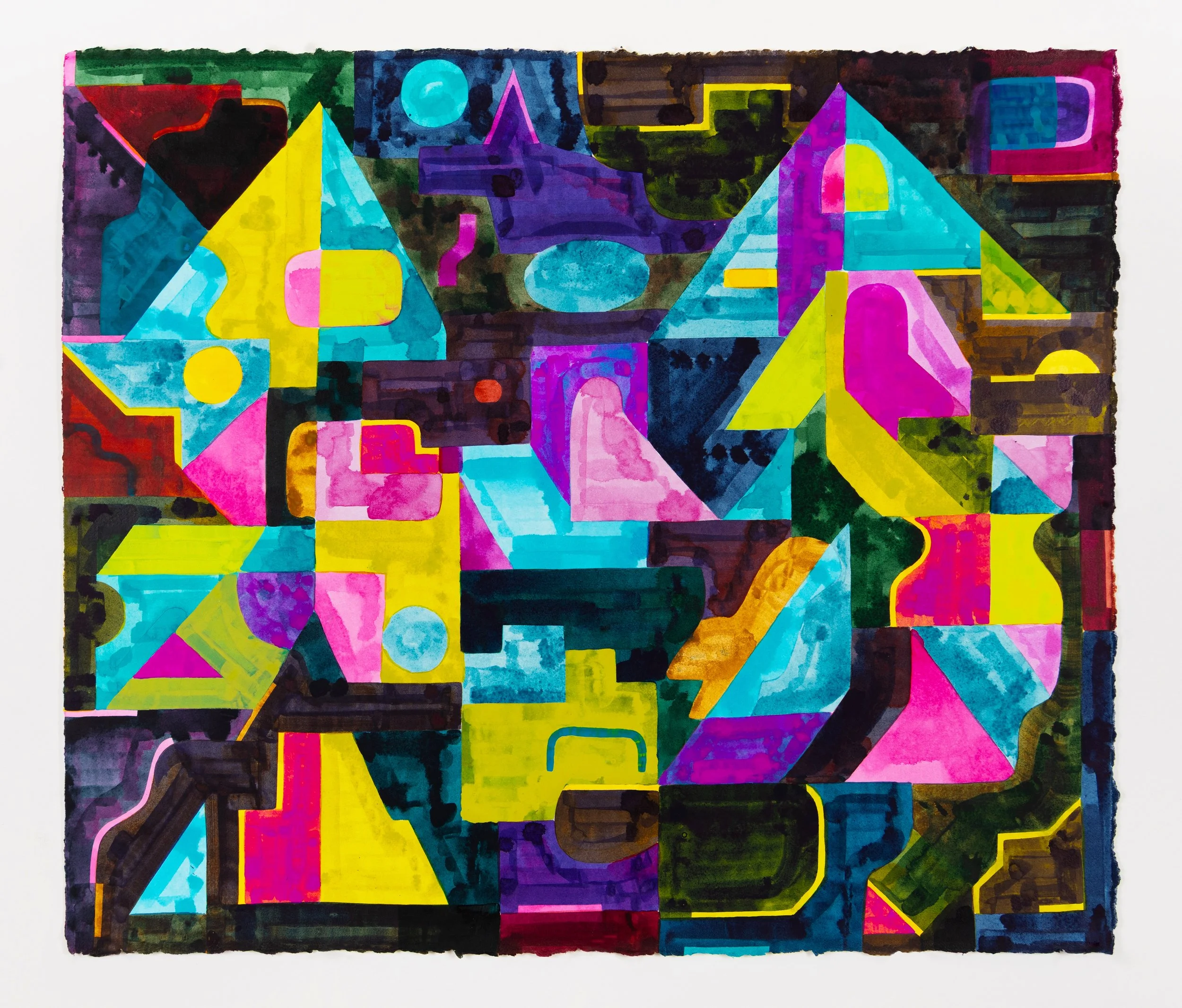  Untitled, 2026, gouache and ink on paper, 22 × 27 inches 