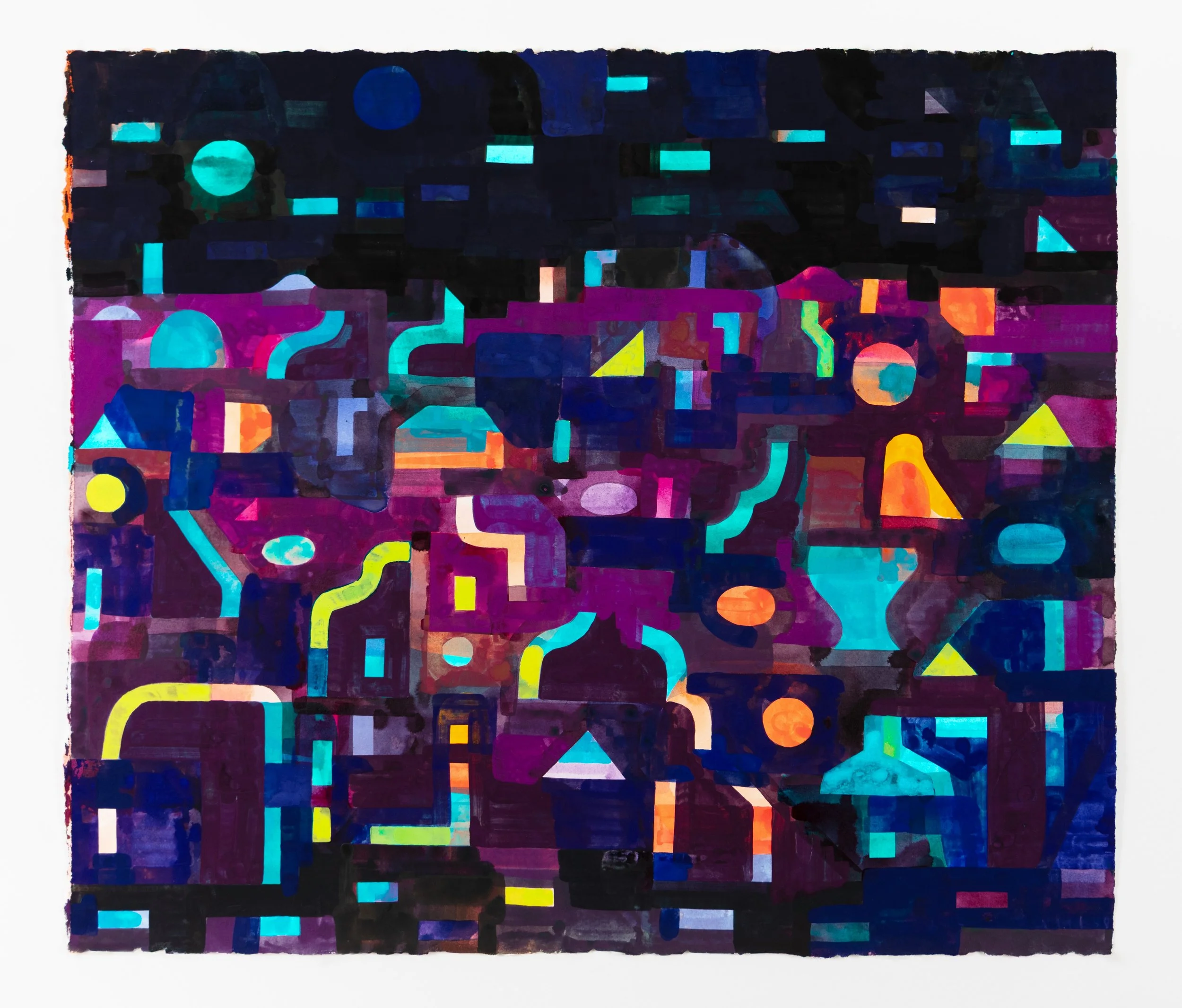  Untitled, 2026, gouache and ink on paper, 22 × 27 inches 
