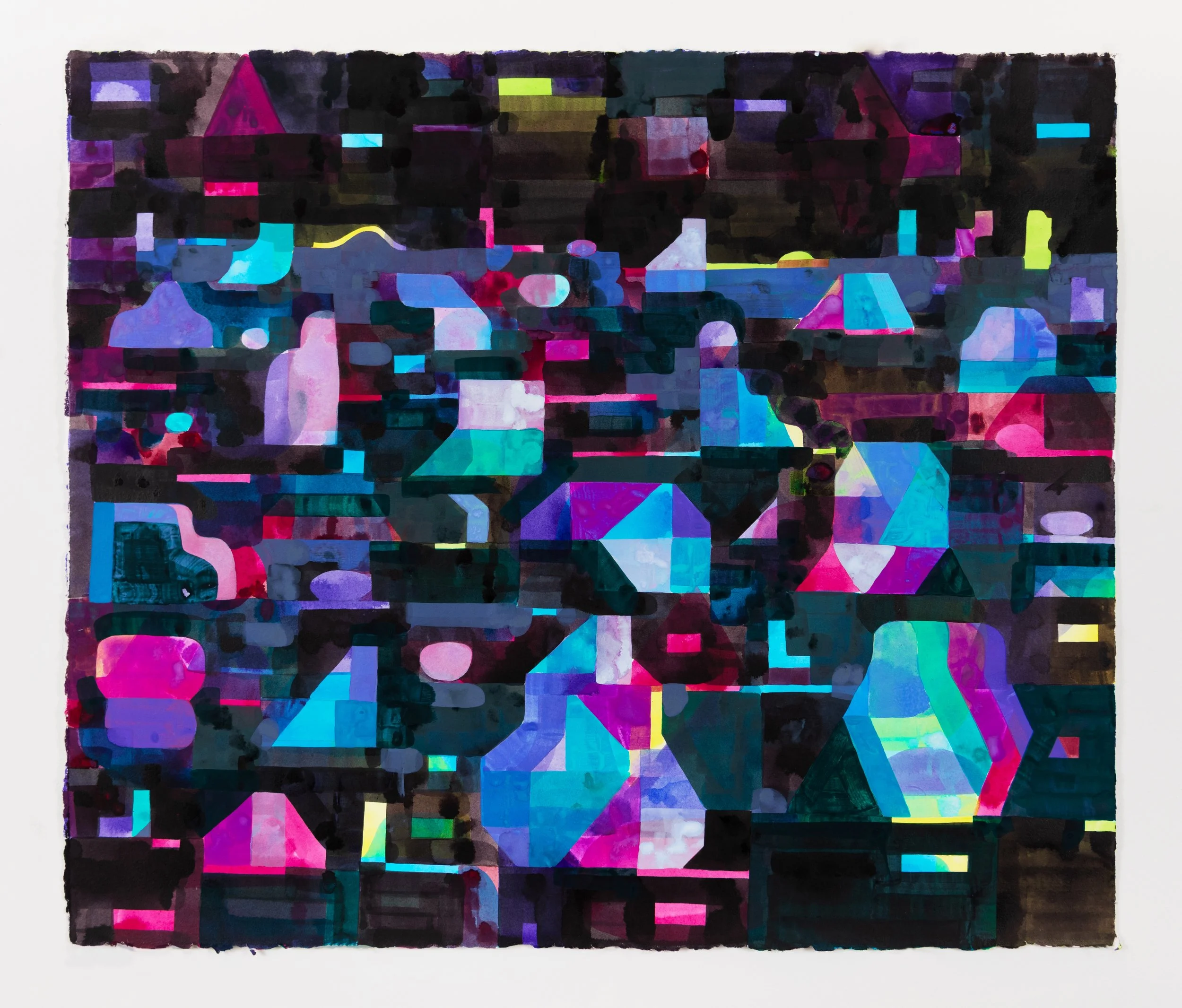  Wight, 2025, gouache, ink, and acrylic on paper, 22 × 27 inches 