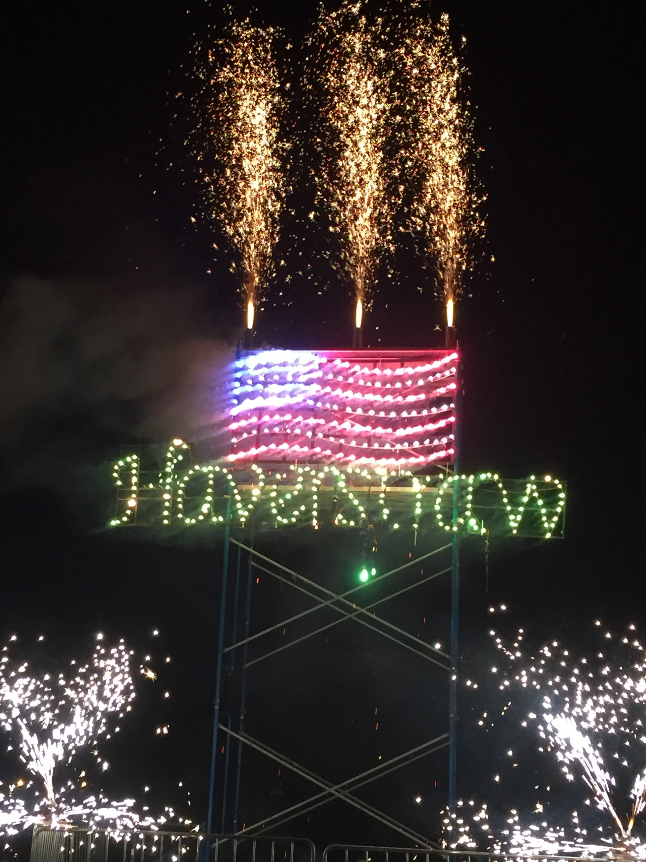 Rooftop display in Manhattan NY