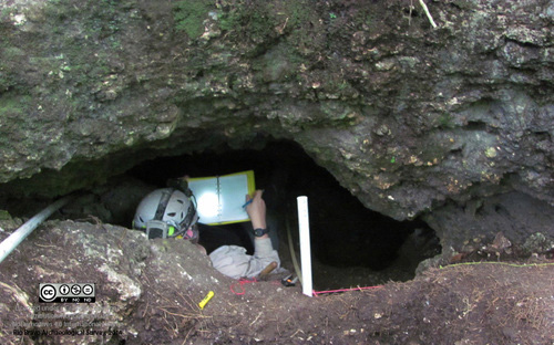 Excavation of a cave